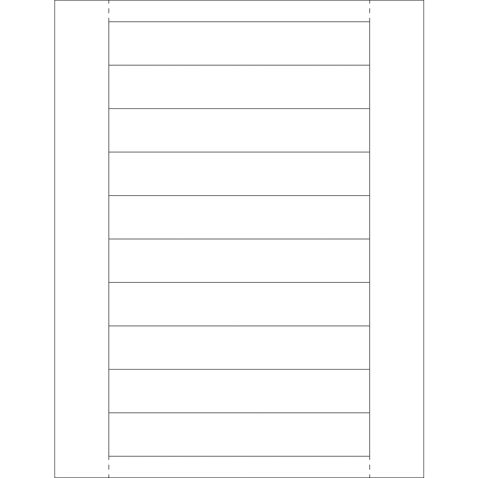 1 x 6" Plastic Label Holder Insert Cards (LH248) Case Of 500