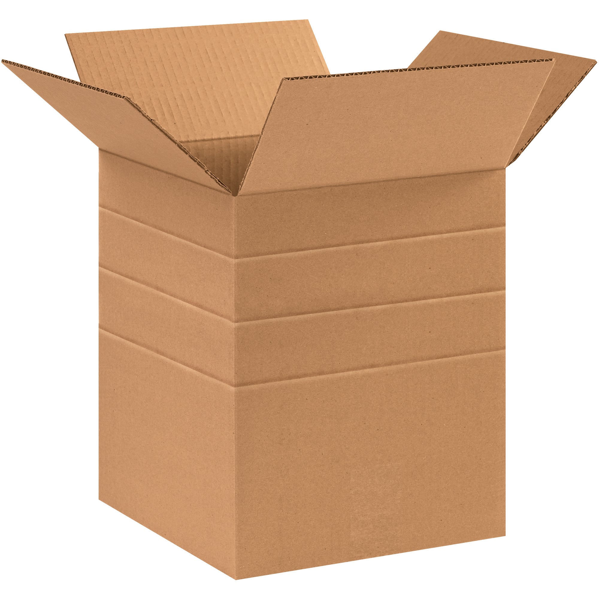 10 x 10 x 12" Multi-Depth Corrugated Boxes (MD101012) Bundle Of 25