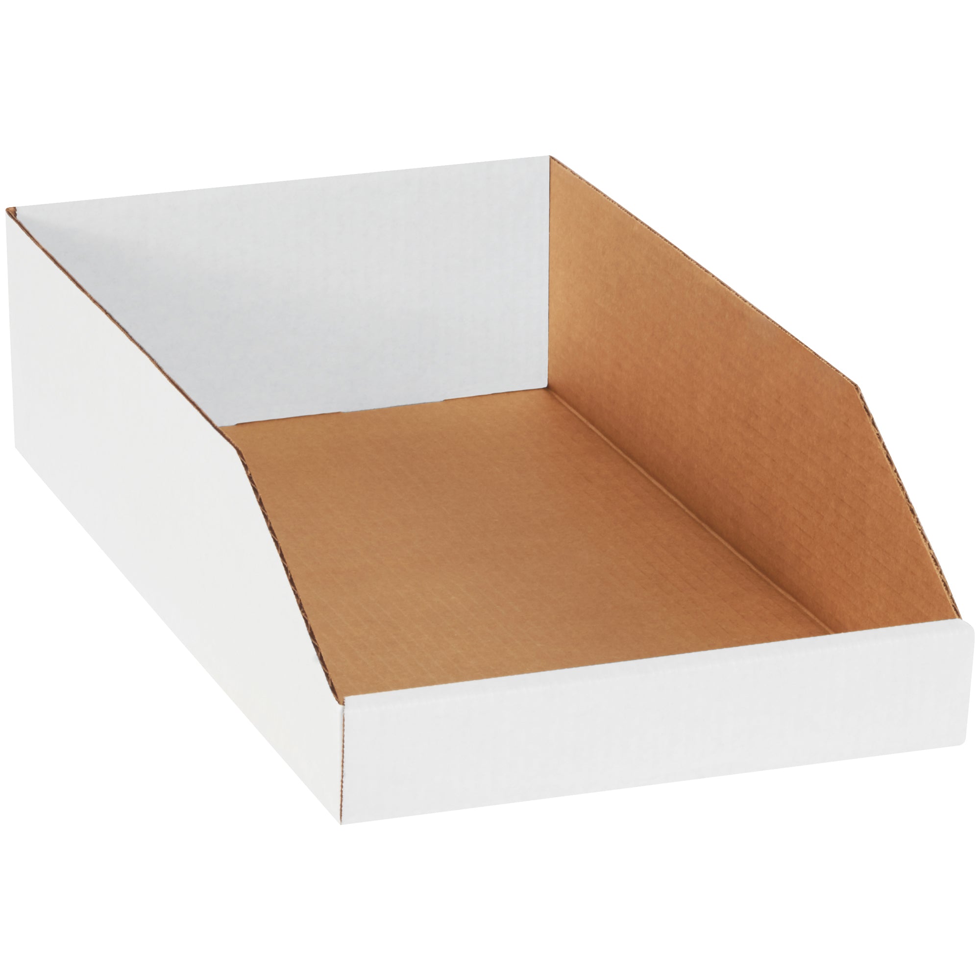 10 x 18 x 4 1/2" White Bin Boxes (BINEB1810) Bundle Of 25