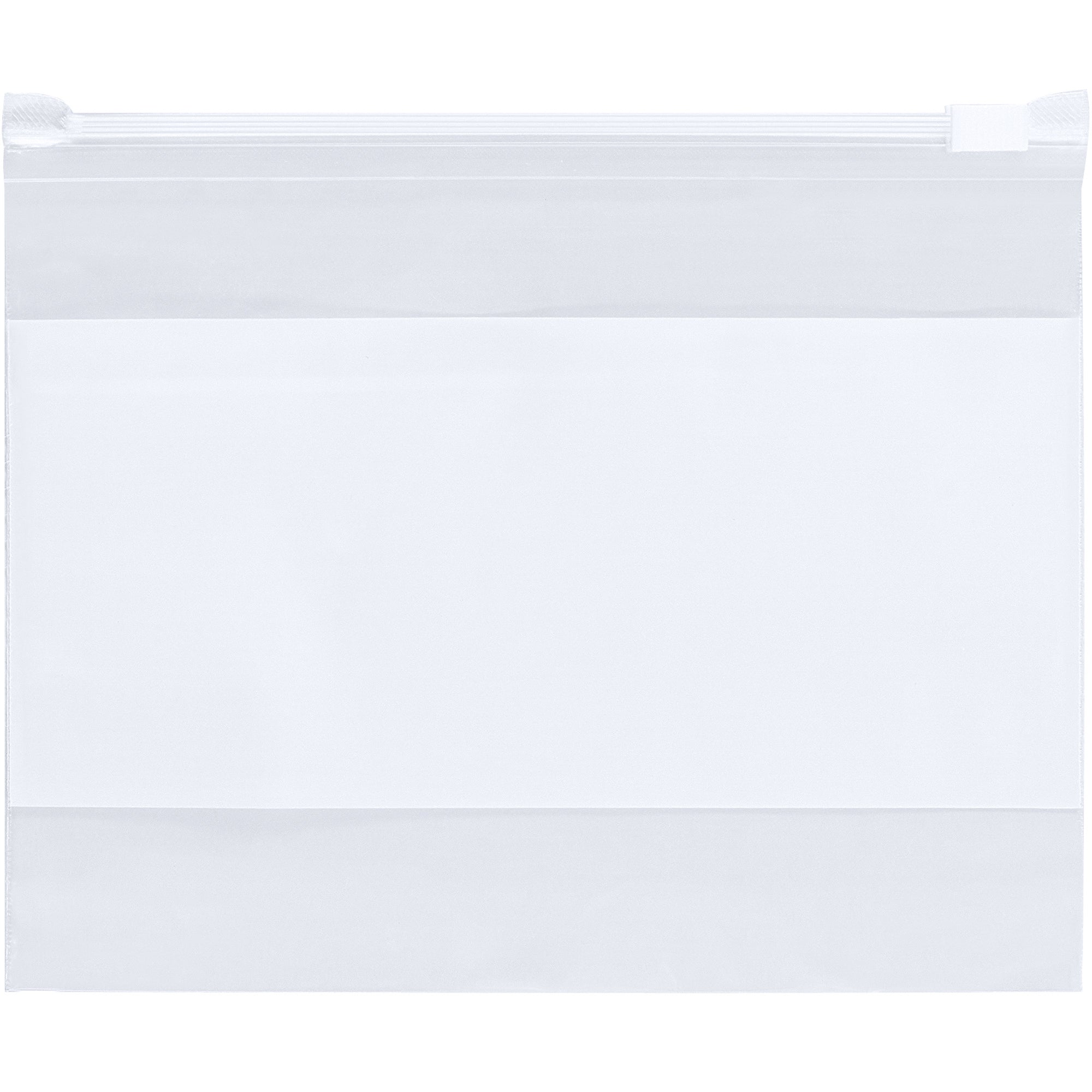 12 1/2 x 9" - 3 Mil Slide-Seal Reclosable White Block Poly Bags (PB5242) Case Of 100