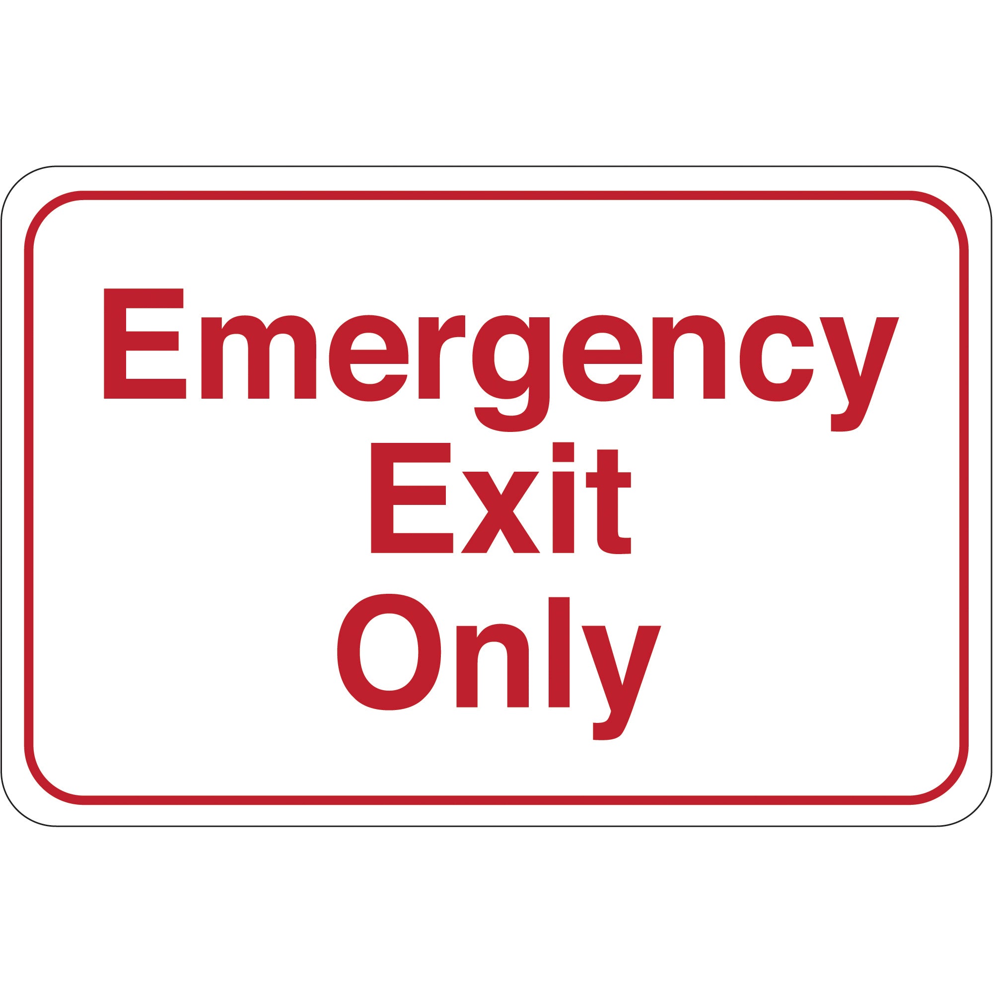 "Emergency Exit Only" 6 x 9" Facility Sign (SN203) Each