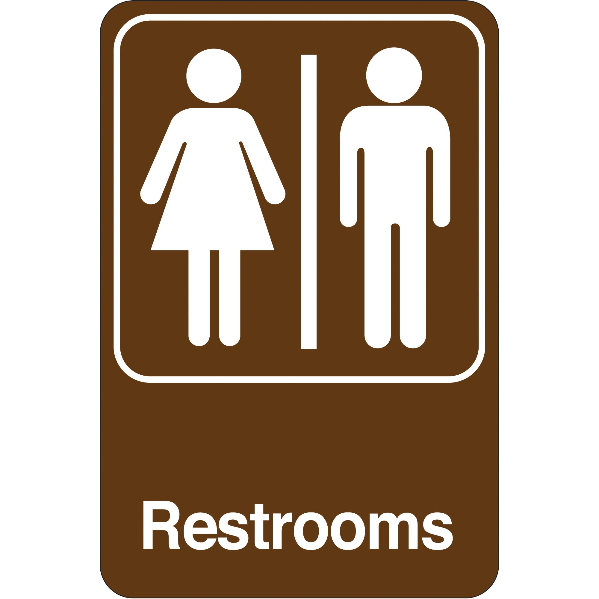 "Men/Women Restrooms" 9 x 6" Facility Sign (SN400) Each