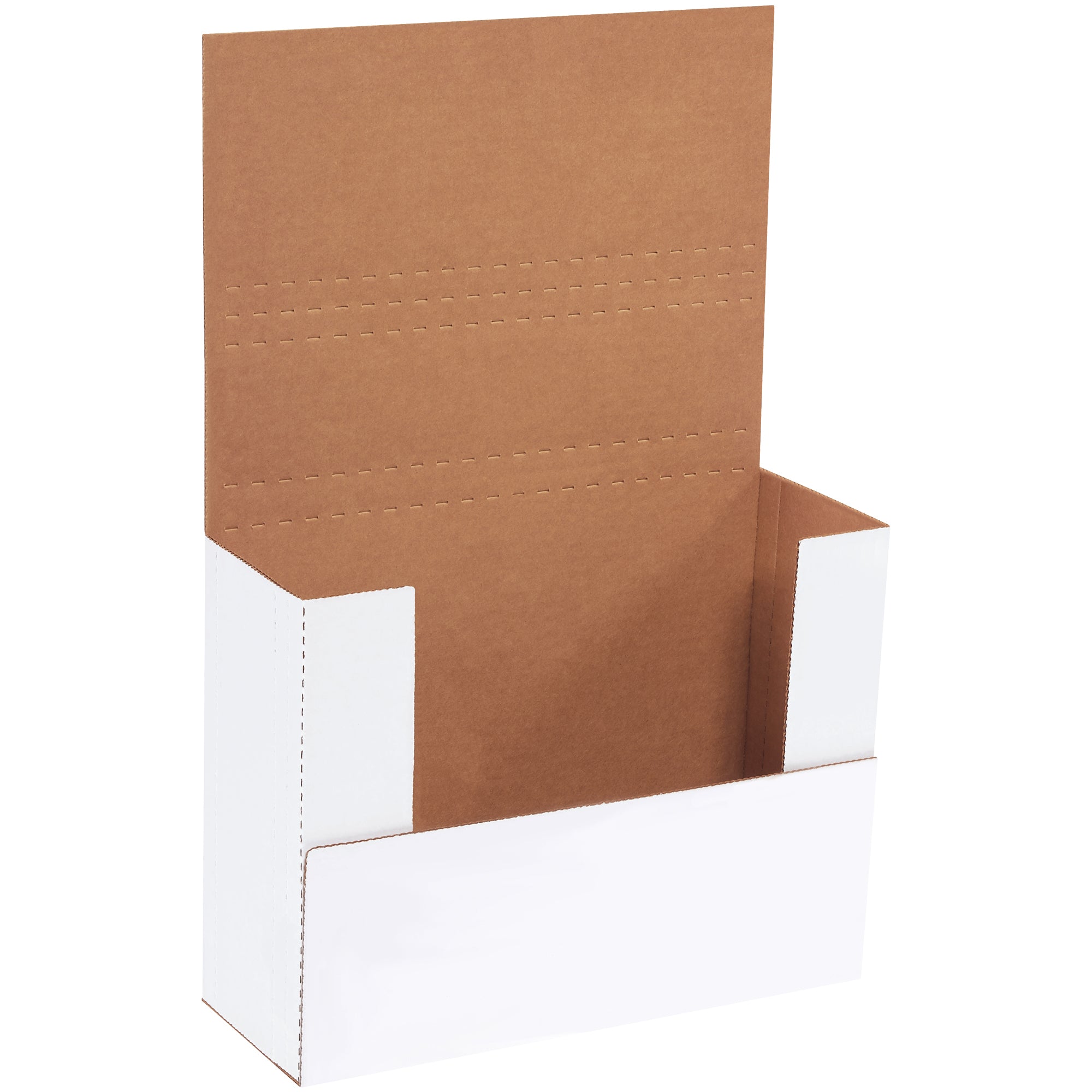 11 1/8 x 8 5/8 x 4" White Easy-Fold Mailers (M1BKXL) Bundle Of 50