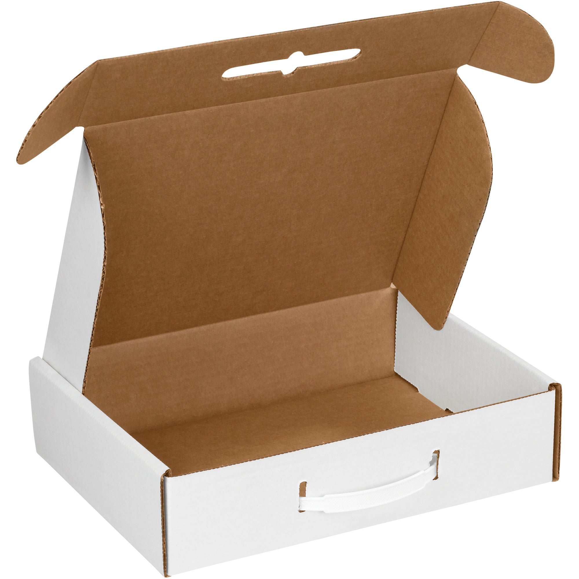 12 1/8 x 9 1/4 x 3" White Corrugated Carrying Cases (MCC1) Bundle Of 10