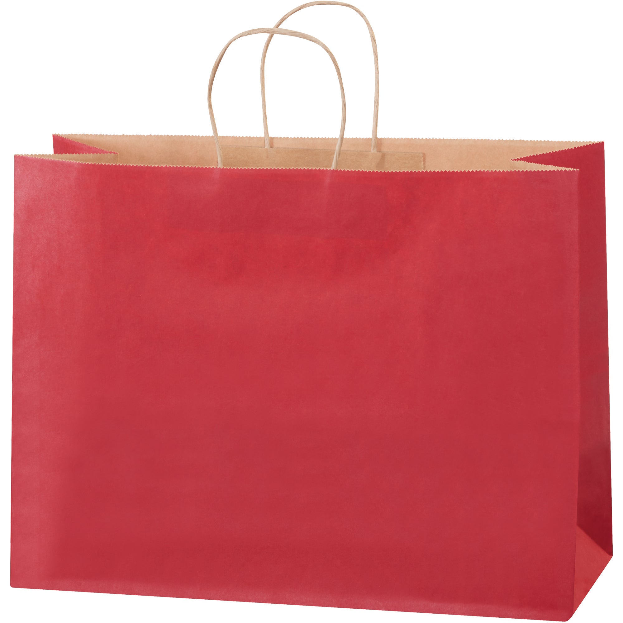 16 x 6 x 12" Scarlet Tinted Shopping Bags (BGS108SC) Case Of 250