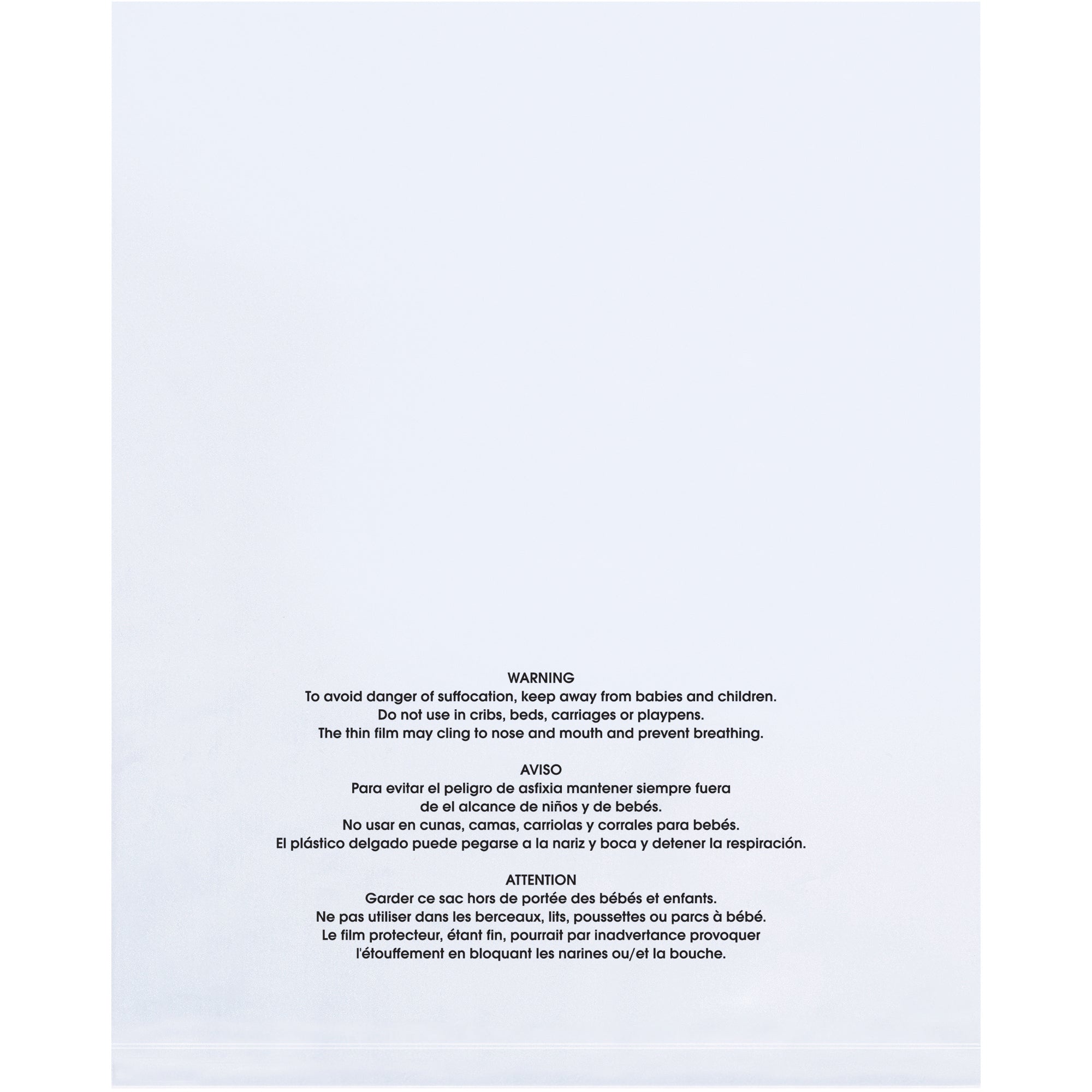18 x 24" - 1 Mil Flat Suffocation Warning Poly Bags (PBM18241) Case Of 1000