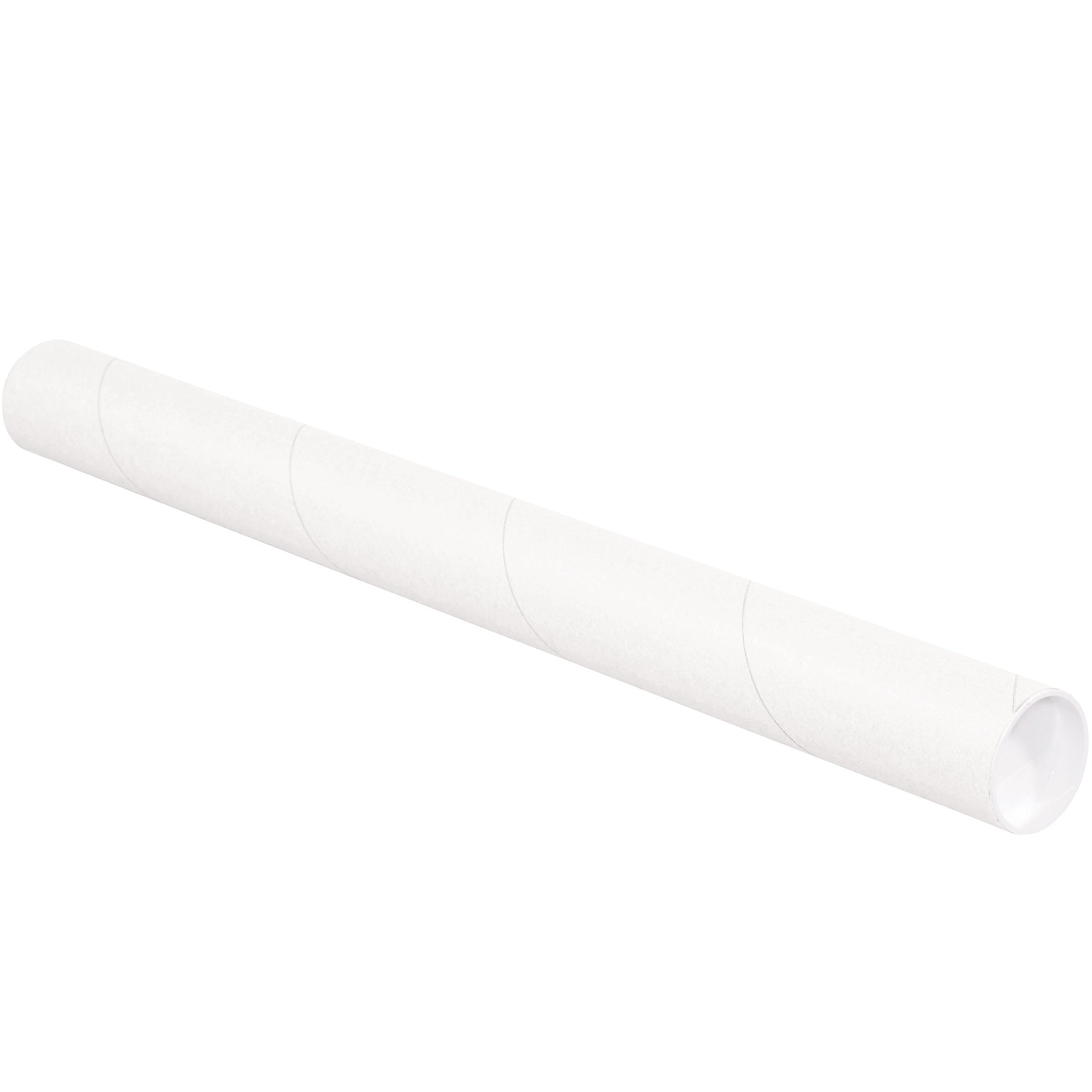 2 1/2 x 15" White Tubes with Caps (P2515W) Case Of 34