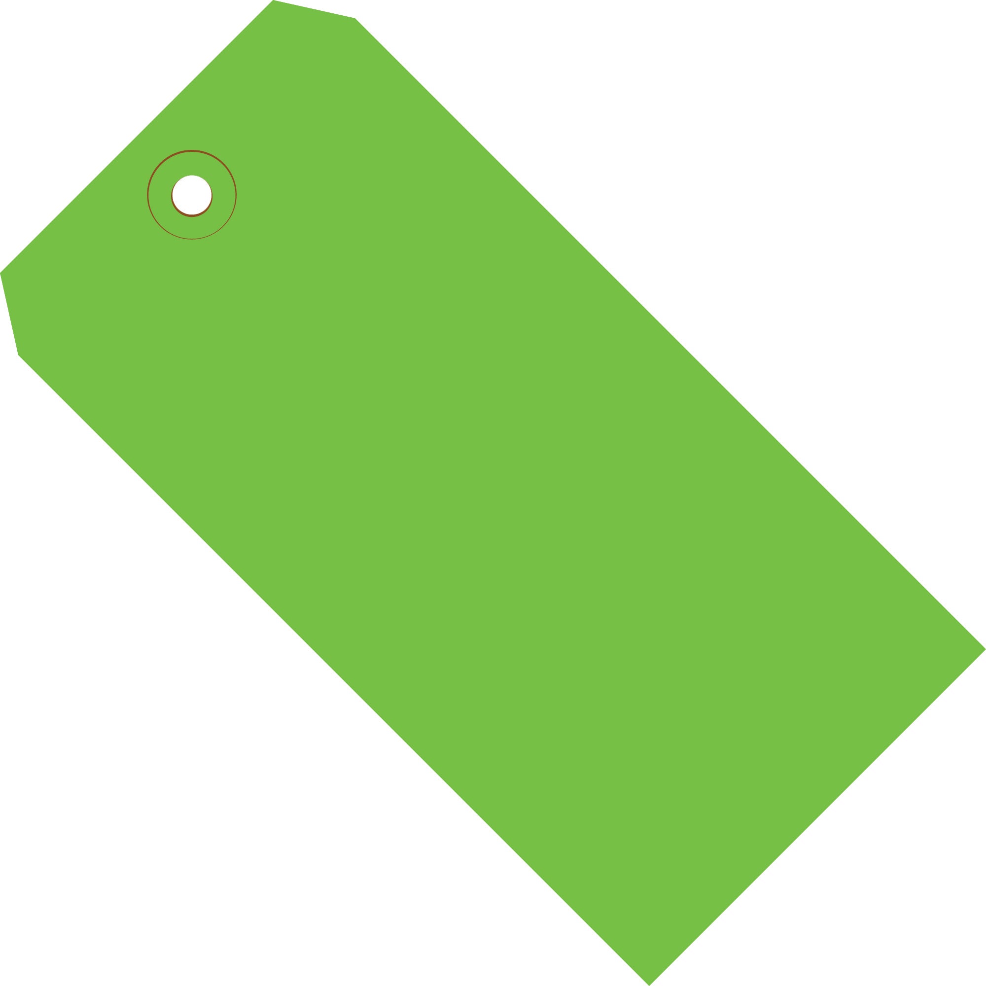2 3/4 x 1 3/8" Green 13 Pt. Shipping Tags (G11011D) Case Of 1000