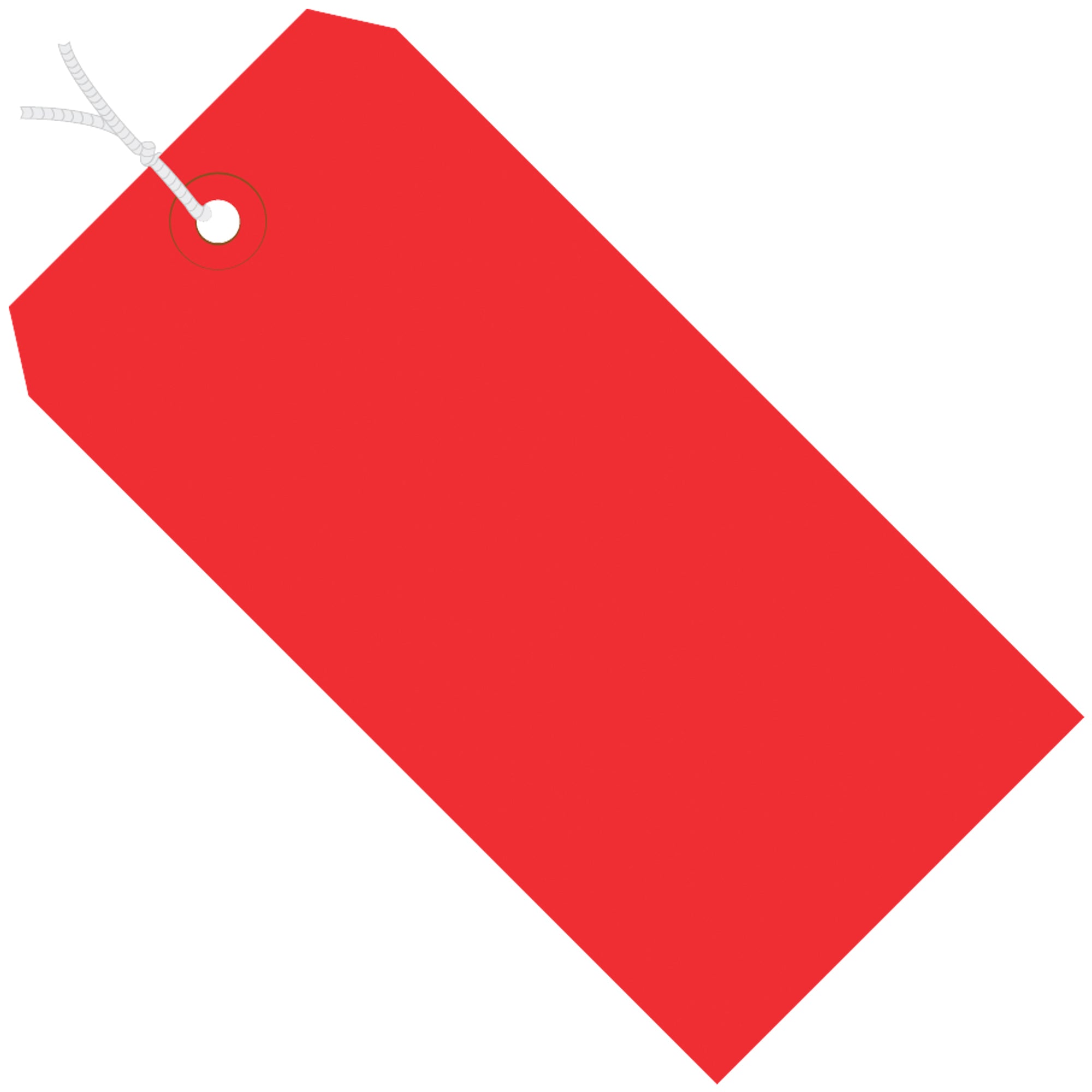 2 3/4 x 1 3/8" Red 13 Pt. Shipping Tags - Pre-Strung (G11012E) Case Of 1000