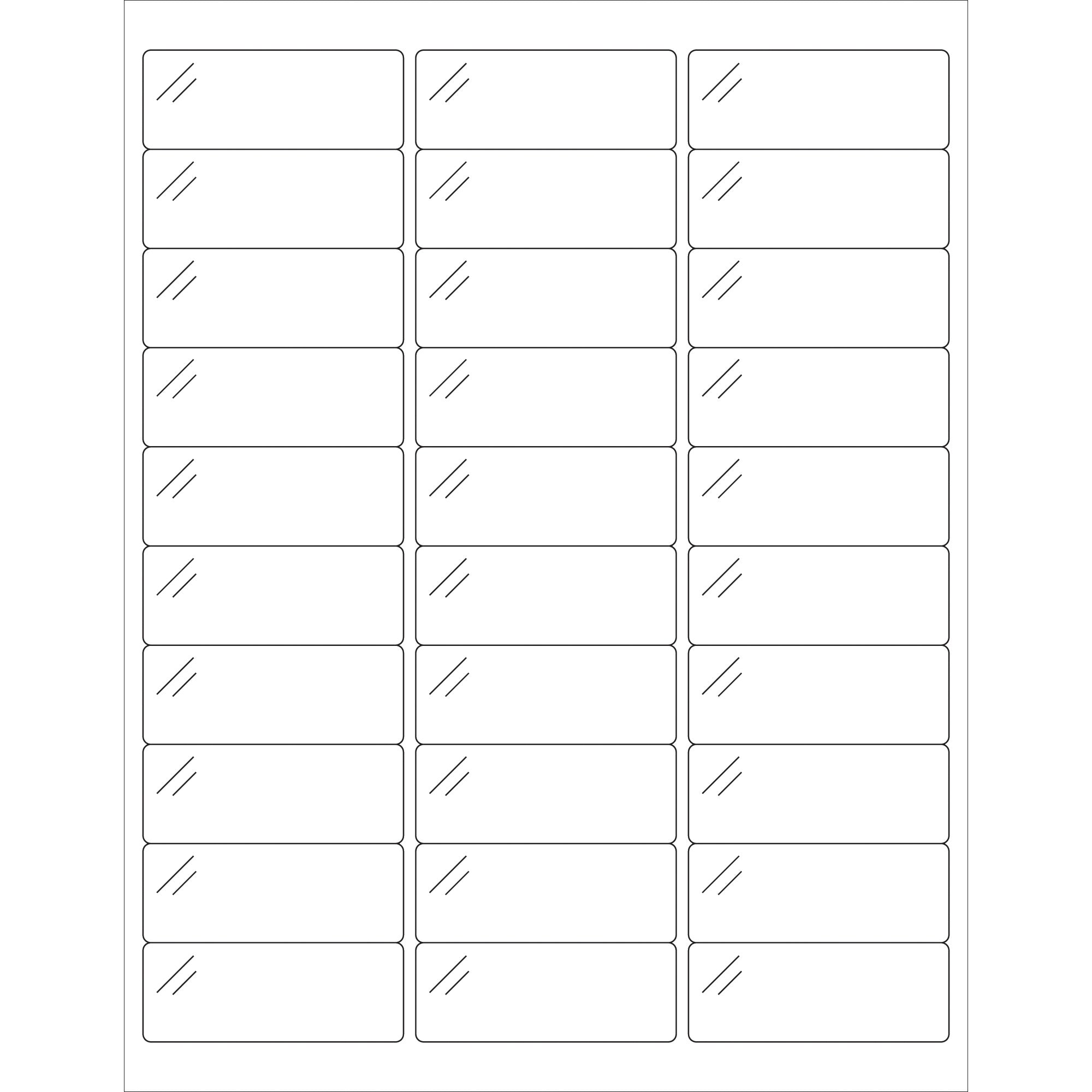 2 5/8 x 1" Pure Clear Rectangle Laser Labels (LL236CC) Case Of 3000