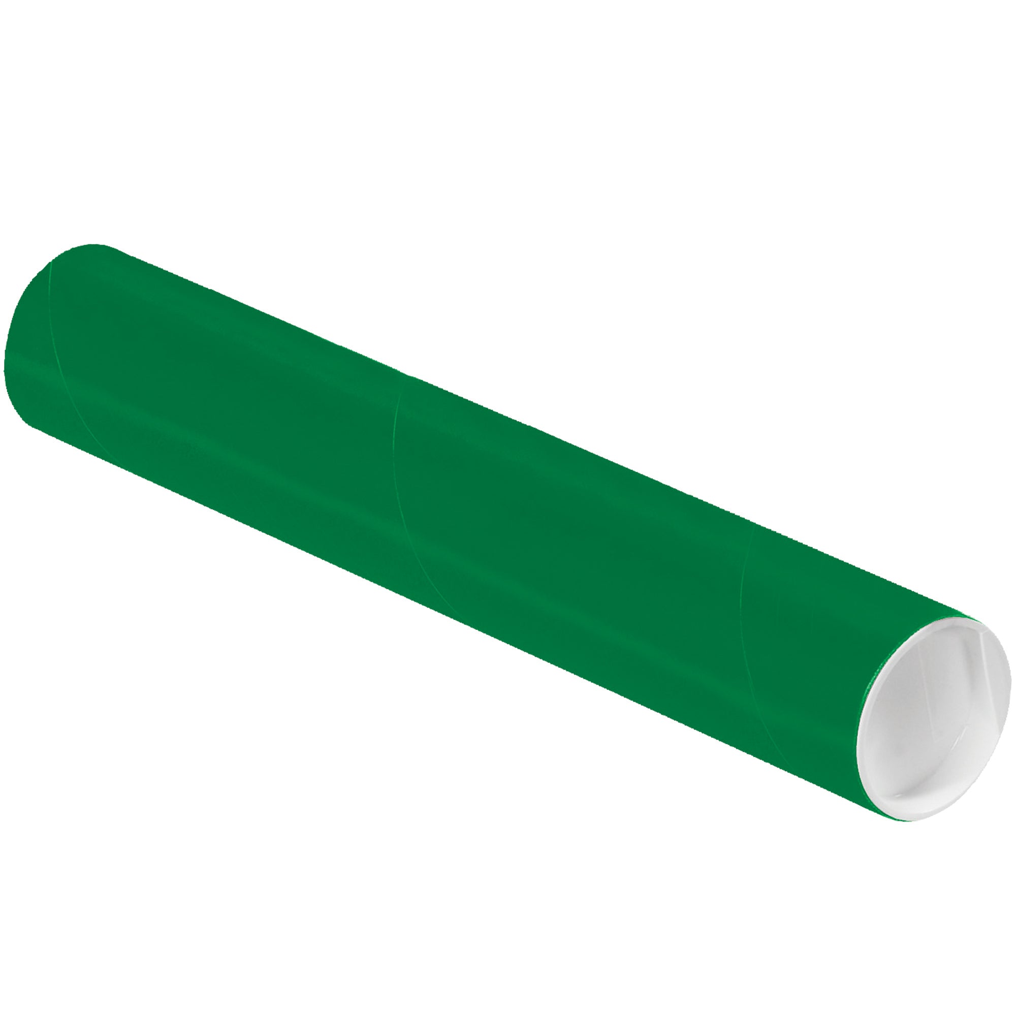 2 x 12" Green Tubes with Caps (P2012G) Case Of 50