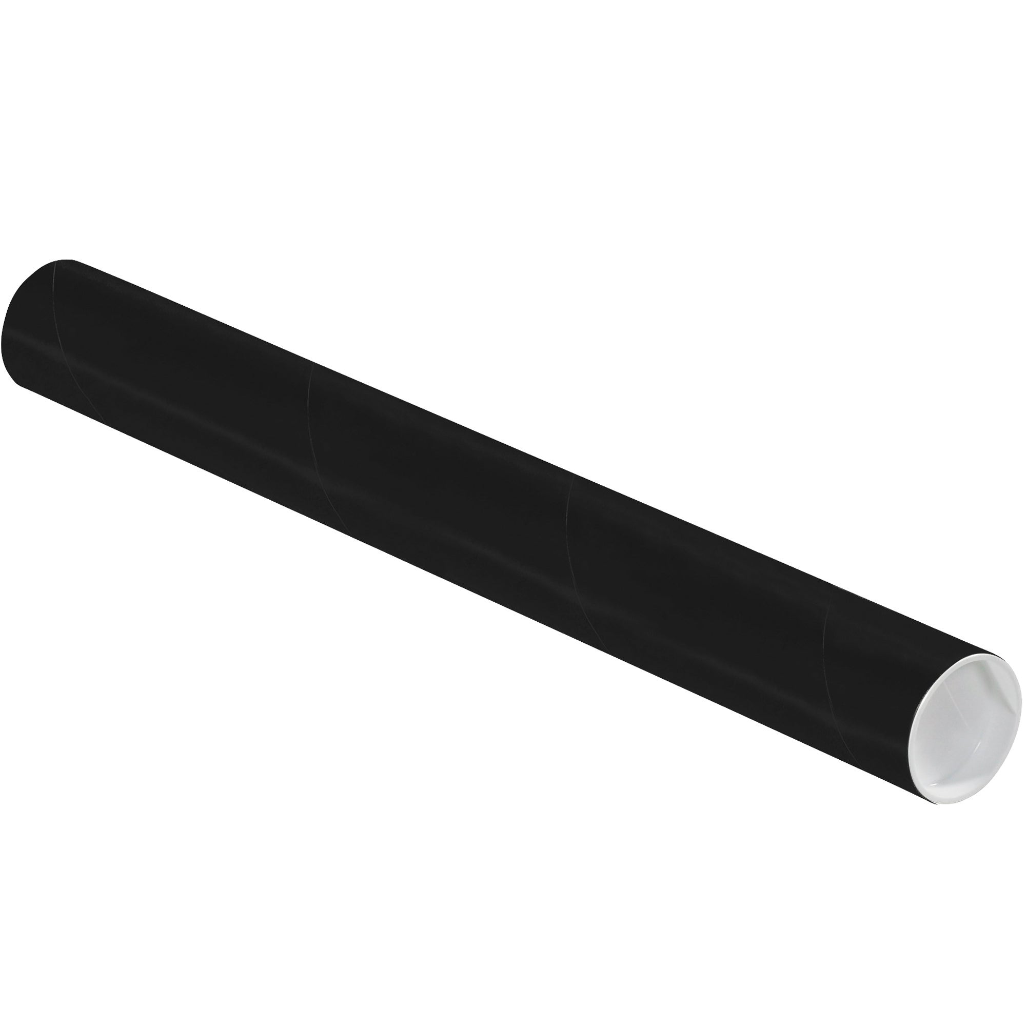 2 x 18" Black Tubes with Caps (P2018BL) Case Of 50