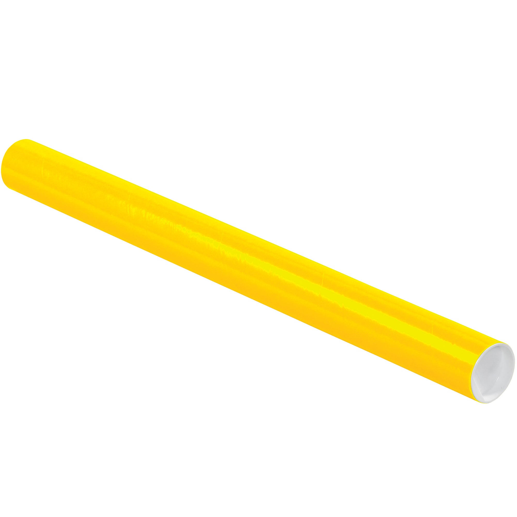 2 x 24" Yellow Tubes with Caps (P2024Y) Case Of 50