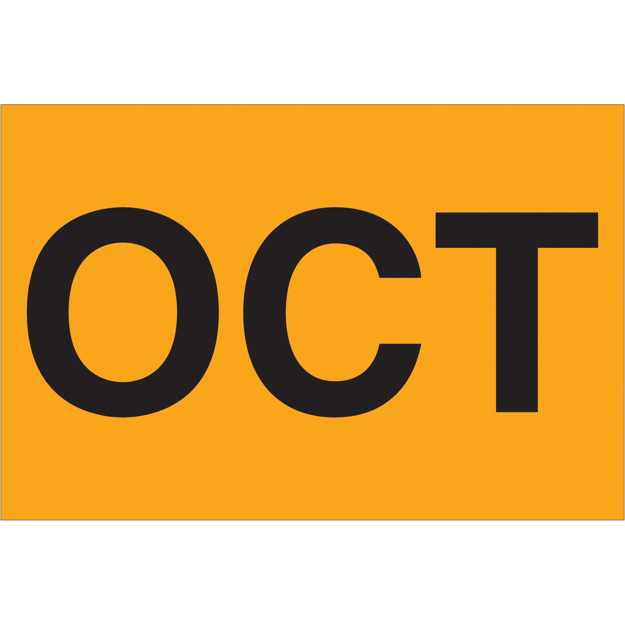 2 x 3" - "OCT" (Fluorescent Orange) Months of the Year Labels (DL6881) Roll Of 500