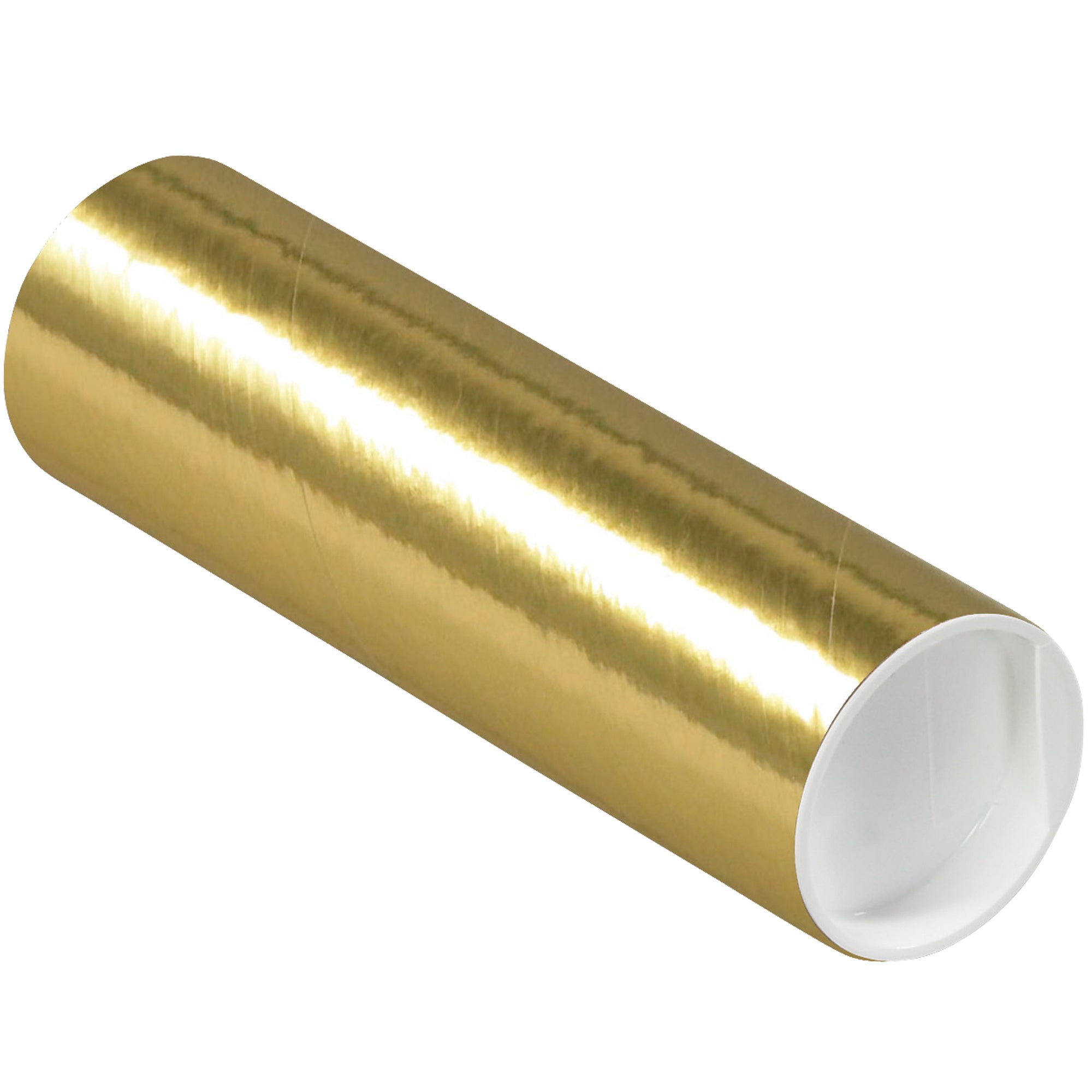 2 x 6" Gold Tubes with Caps (P2006GO) Case Of 50