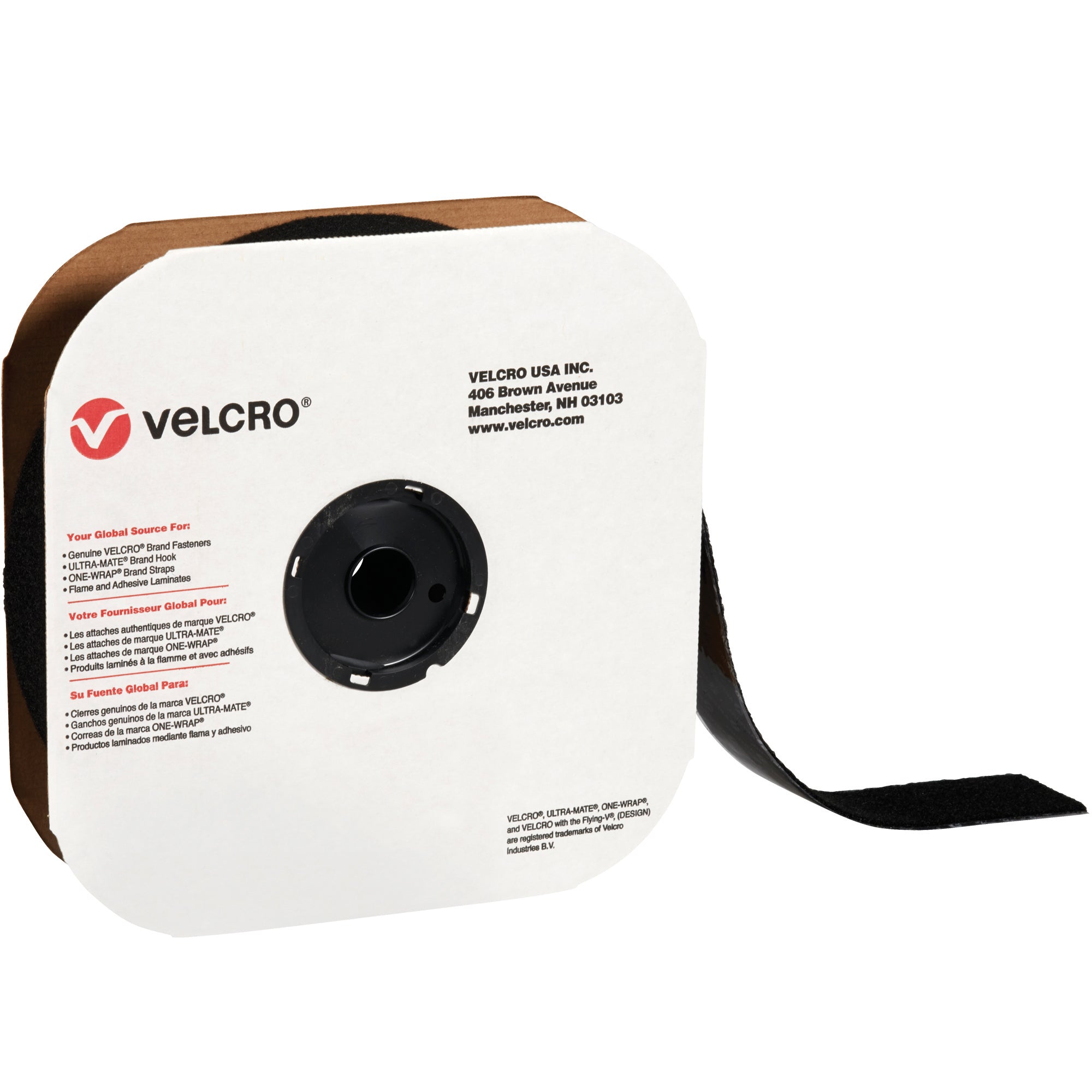 2" x 75' - Hook - Black VELCRO Brand Tape - Individual Strips (VEL137) Each