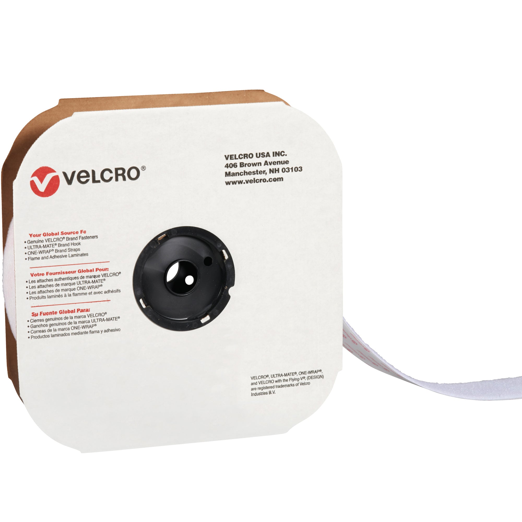 2" x 75' - Loop - White VELCRO Brand Tape - Individual Strips (VEL140) Each