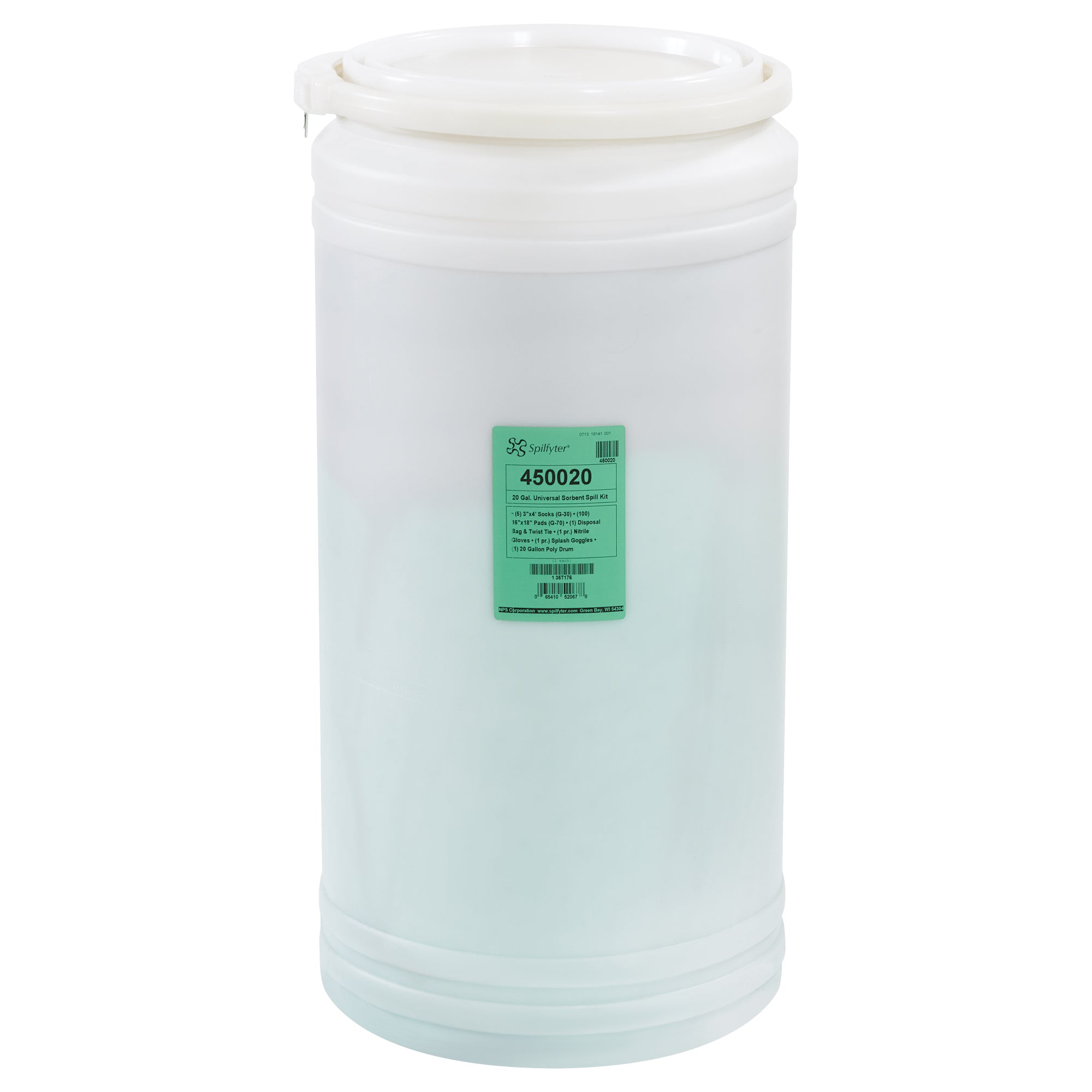 20 Gallon Spill Kit in Poly Drum (SPLKIT120) Each