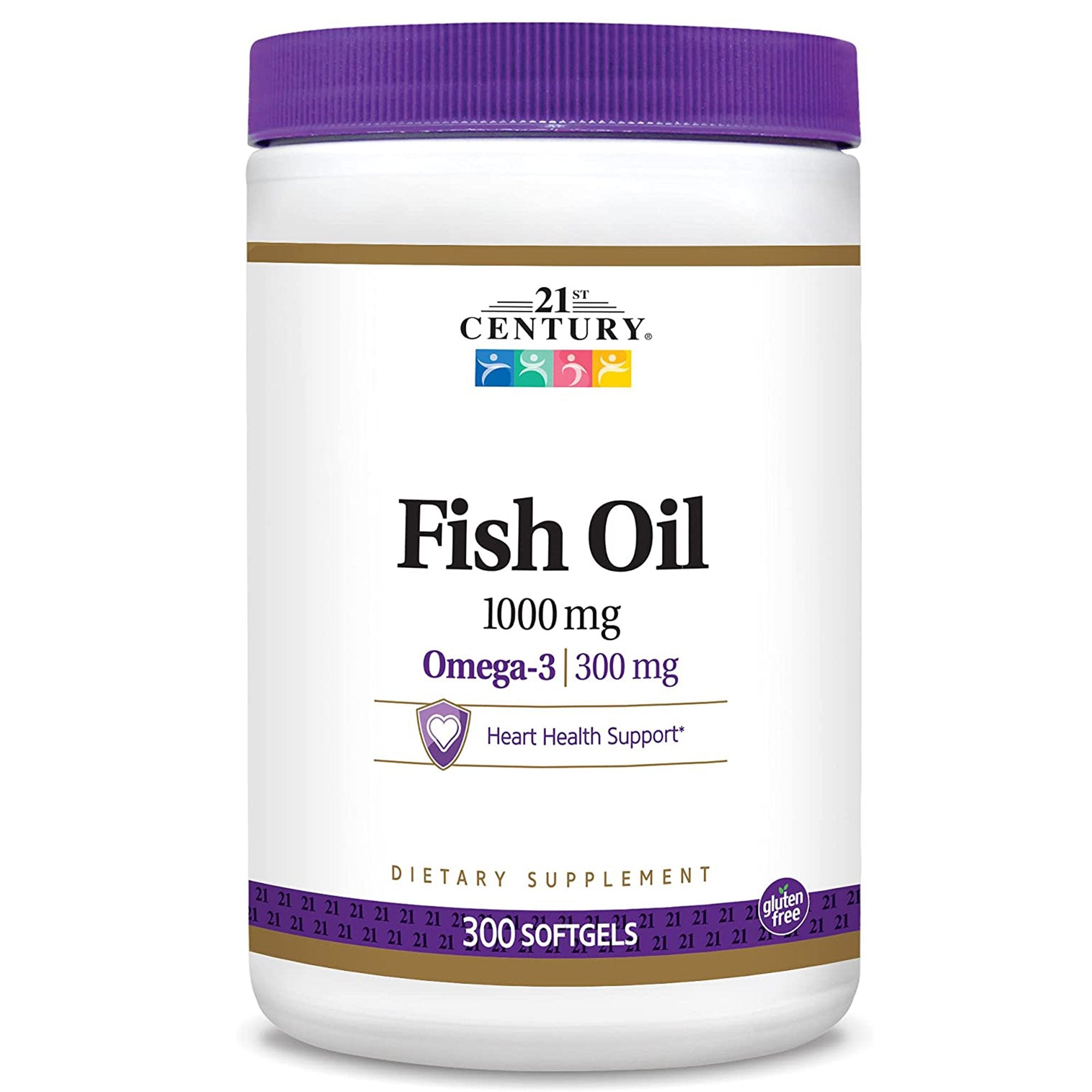 21st Century Omega 3 Supplement Fish Oil 1,000 mg Strength Softgel 60 per Bottle (801994_BT) 1/BT