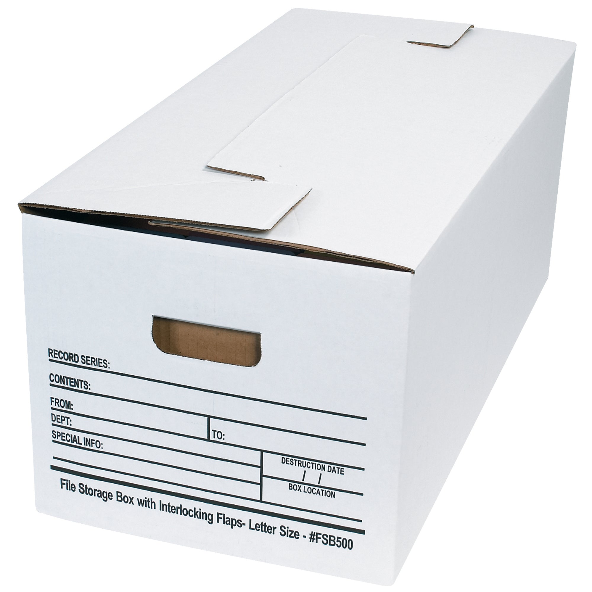 24 x 12 x 10" Interlocking Flap File Storage Boxes (FSB500) Case Of 12