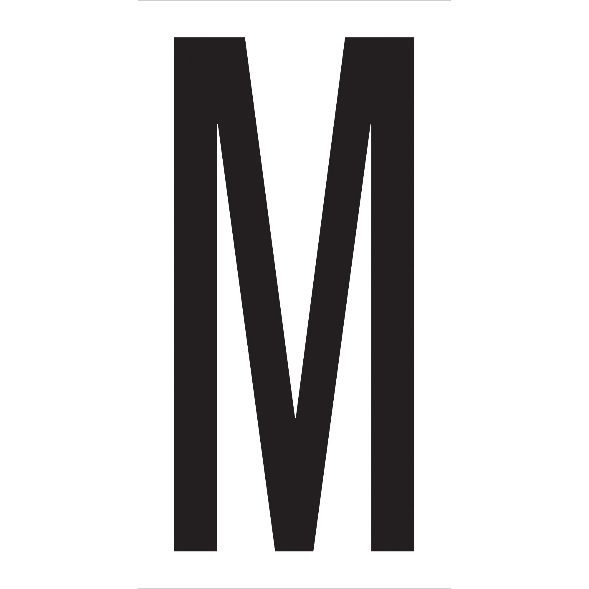 3 1/2" "M" Vinyl Warehouse Letter Labels (DL9310M) Case Of 50