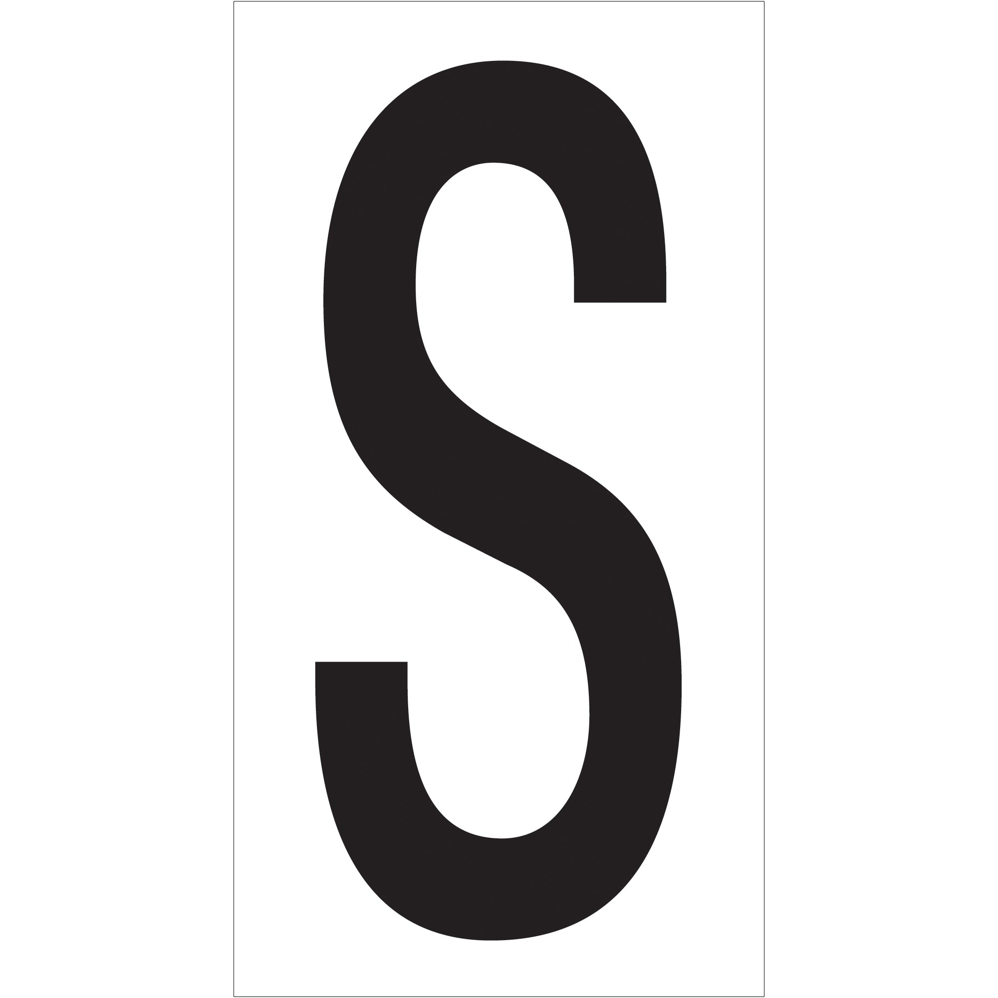 3 1/2" "S" Vinyl Warehouse Letter Labels (DL9310S) Case Of 50