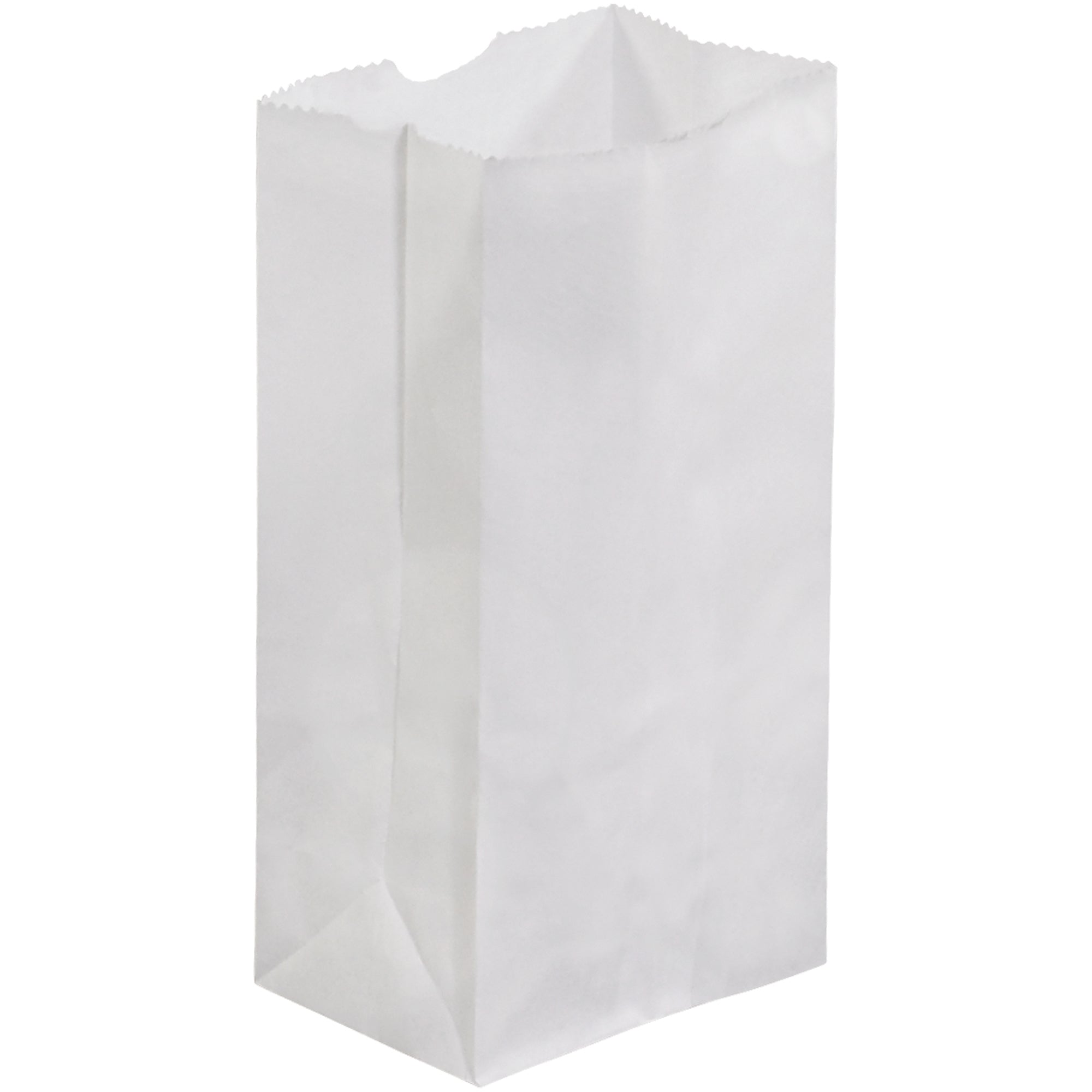 3 1/2 x 2 3/8 x 6 7/8" White Grocery Bags (BGG113W) Case Of 500