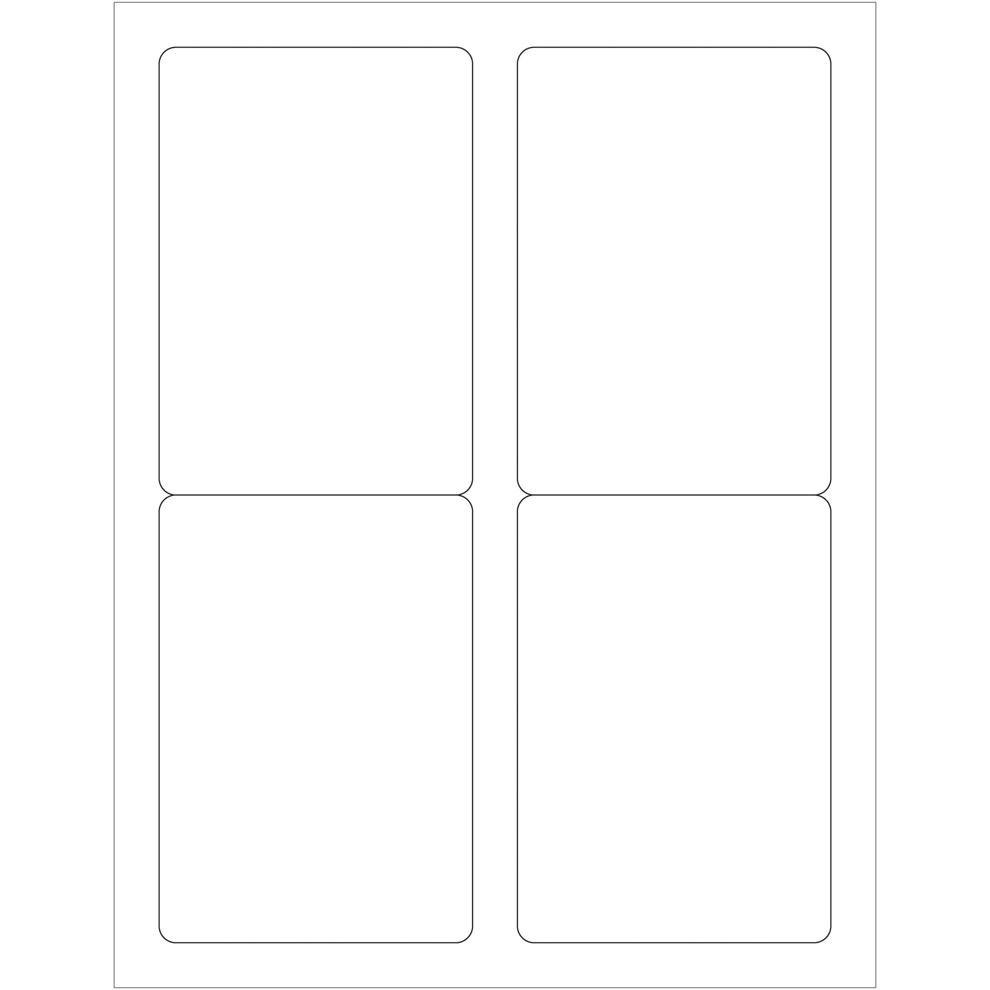 3 1/2 x 5" White Rectangle Laser Labels - Master Case (LL119MC) Case Of 4000