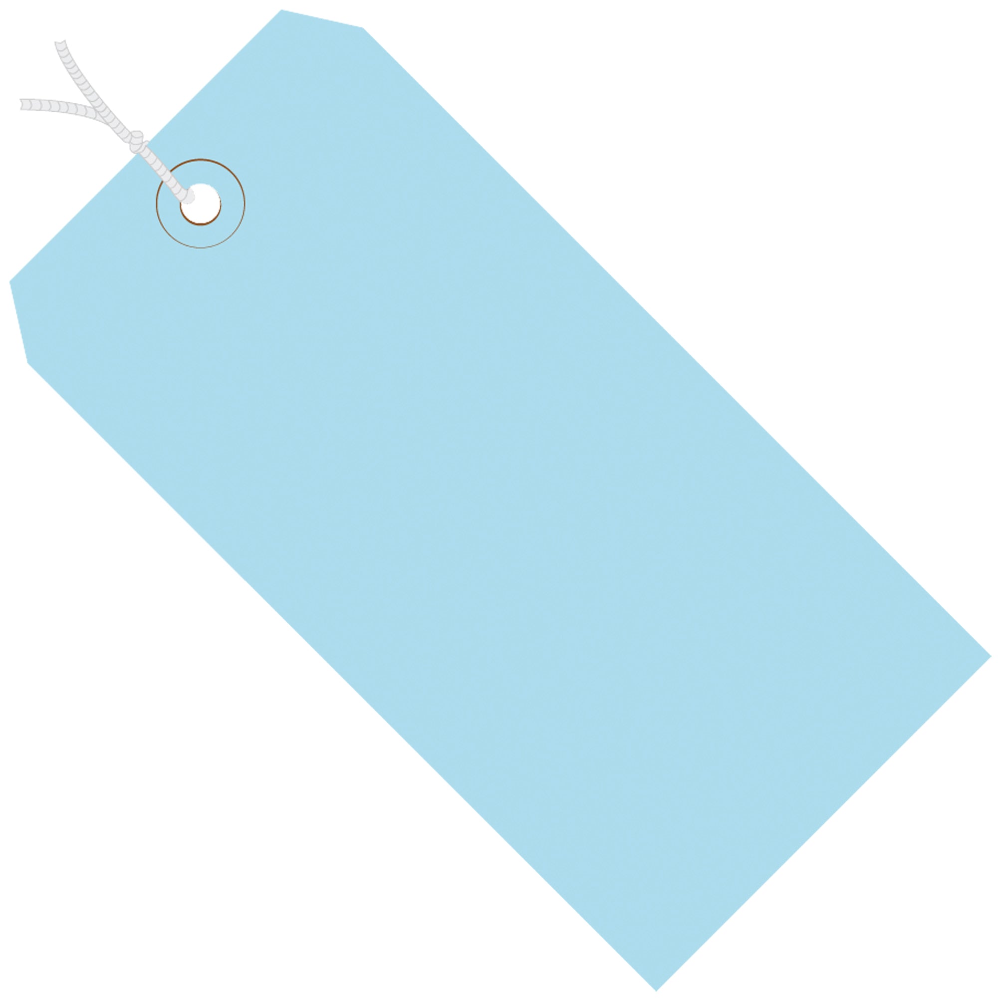 3 1/4 x 1 5/8" Light Blue 13 Pt. Shipping Tags - Pre-Strung (G11022B) Case Of 1000