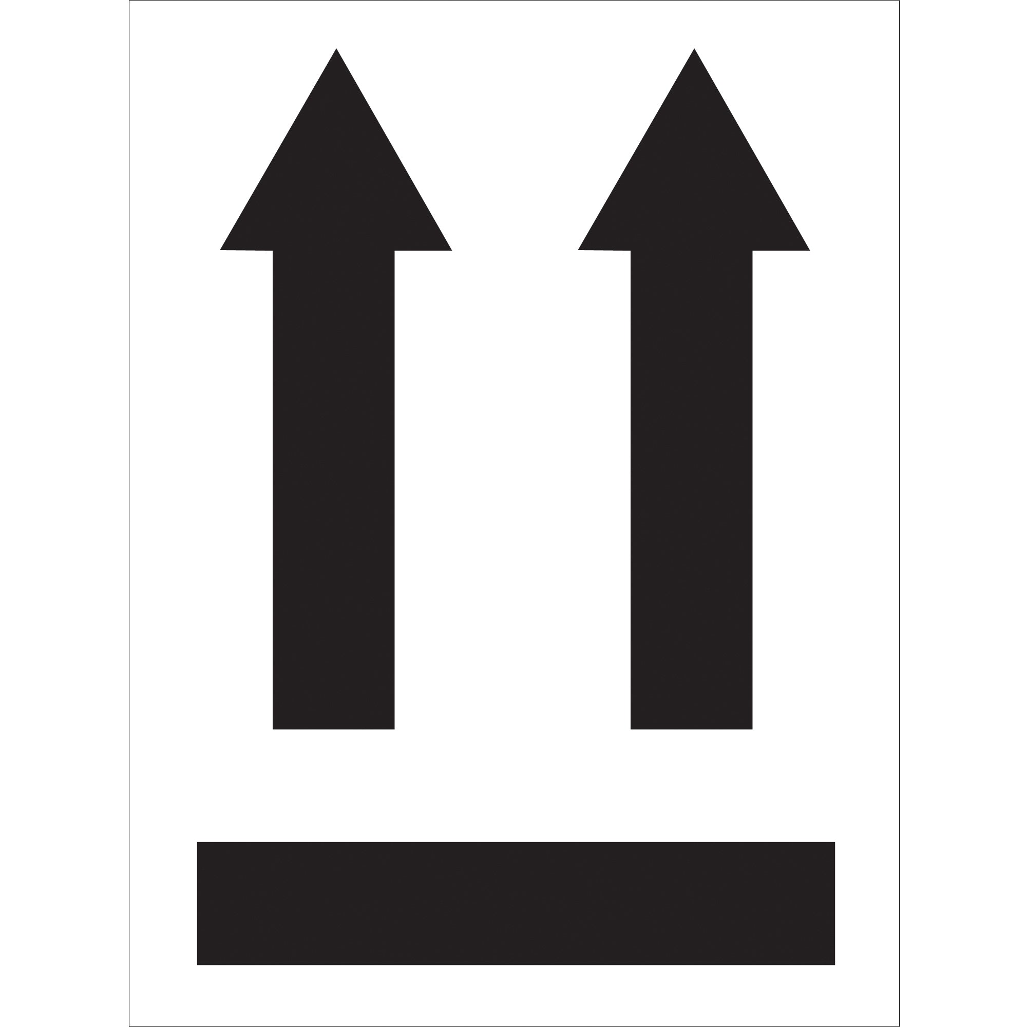 3 x 4" - (two up arrows over black bar) Labels (DL1410) Roll Of 500