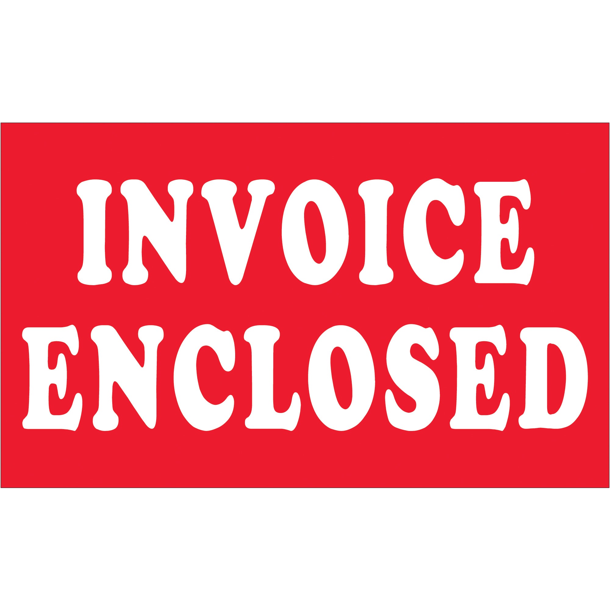 3 x 5" - "Invoice Enclosed" Labels (DL1208) Roll Of 500