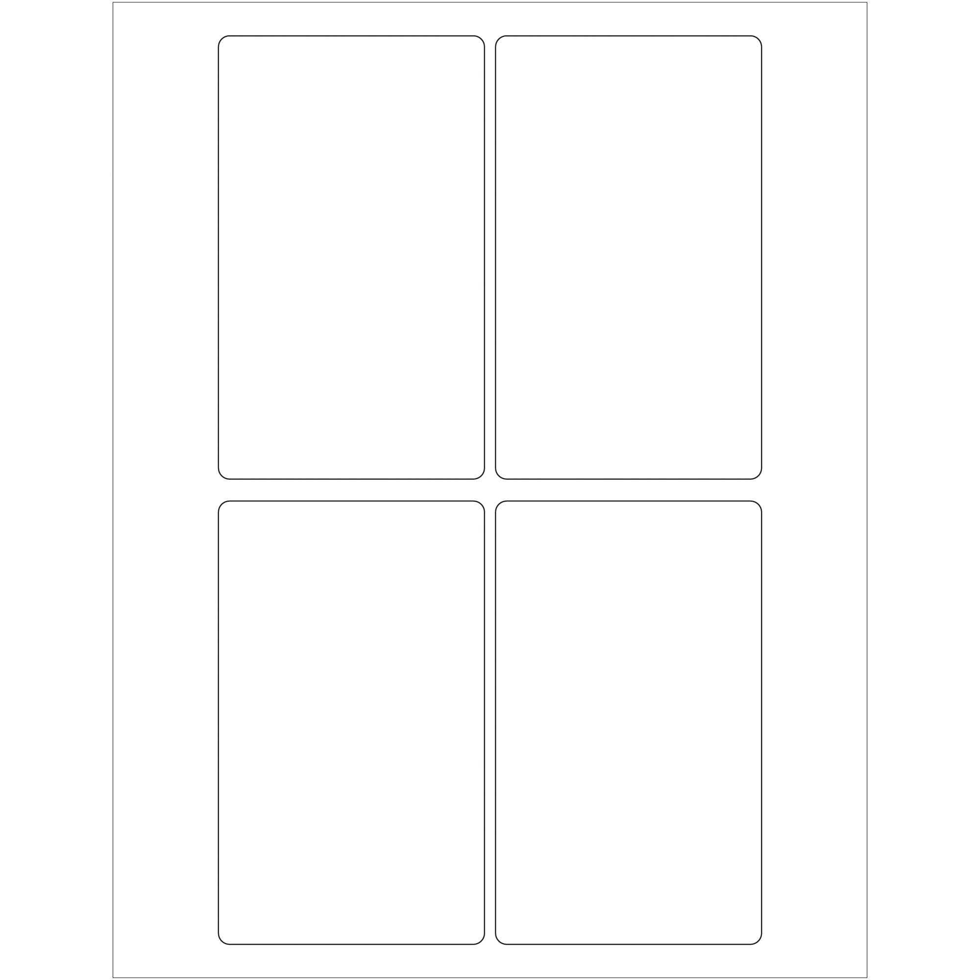 3 x 5" White Rectangle Laser Labels (LL117) Case Of 400