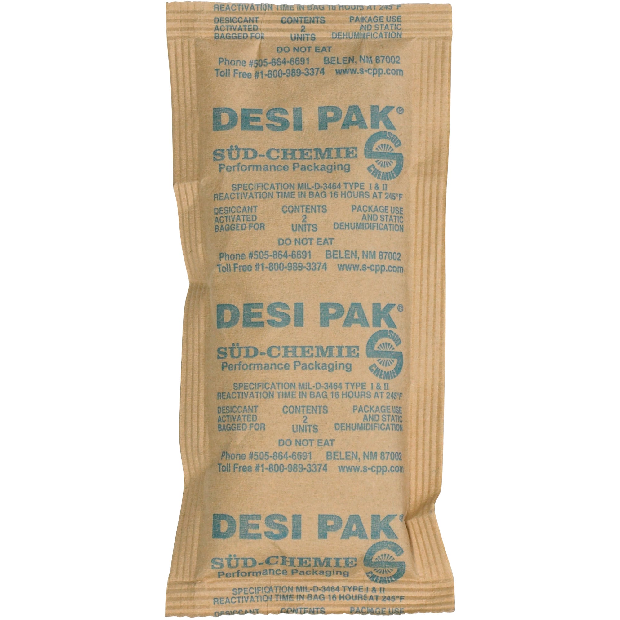 3 x 6 x 3/8" Kraft Clay Desiccants - 5 Gallon Pail (DES105) Case Of 150
