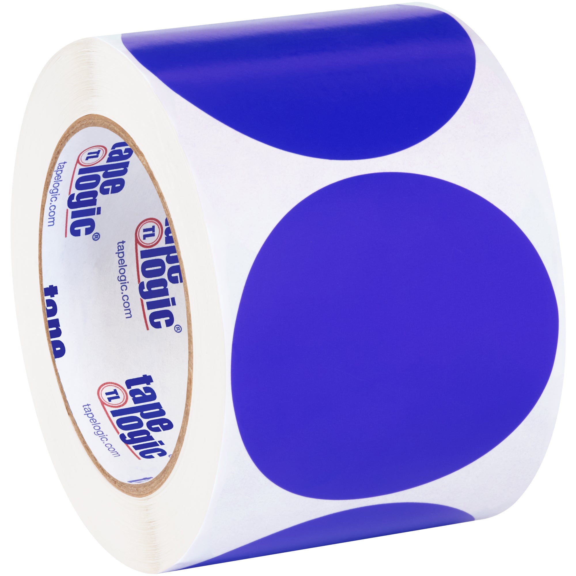 3" Dark Blue Inventory Circle Labels (DL614B) Roll Of 500