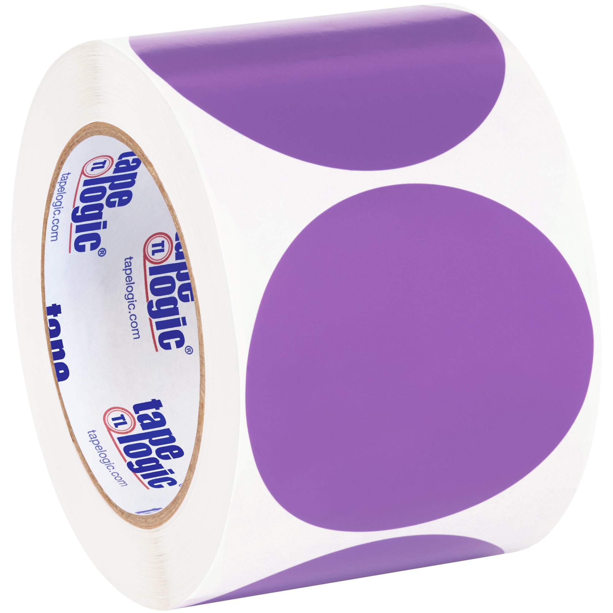 3" Purple Inventory Circle Labels (DL614M) Roll Of 500