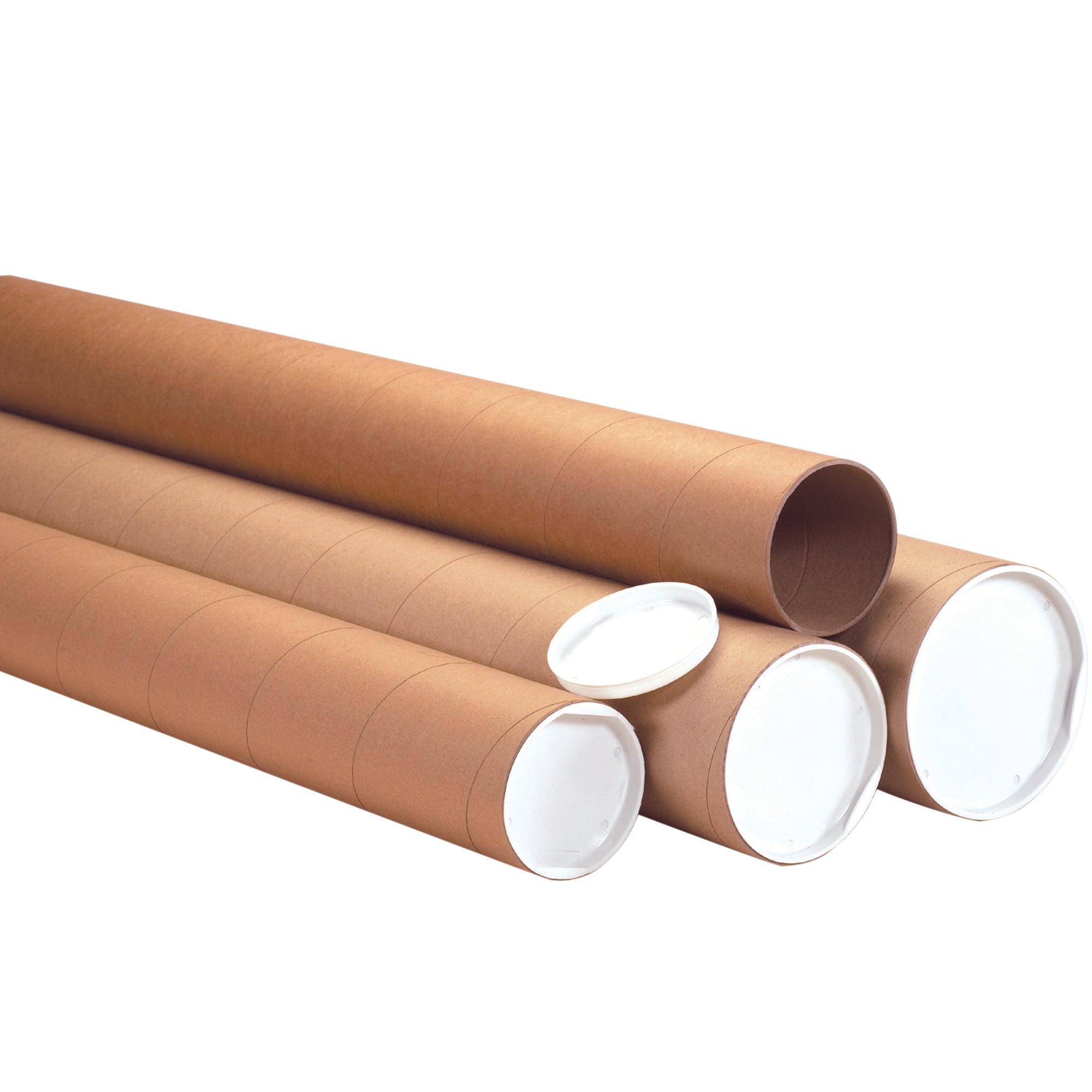 3 x 56" Kraft Heavy-Duty Tubes with Caps (P3056KHD) Case Of 24