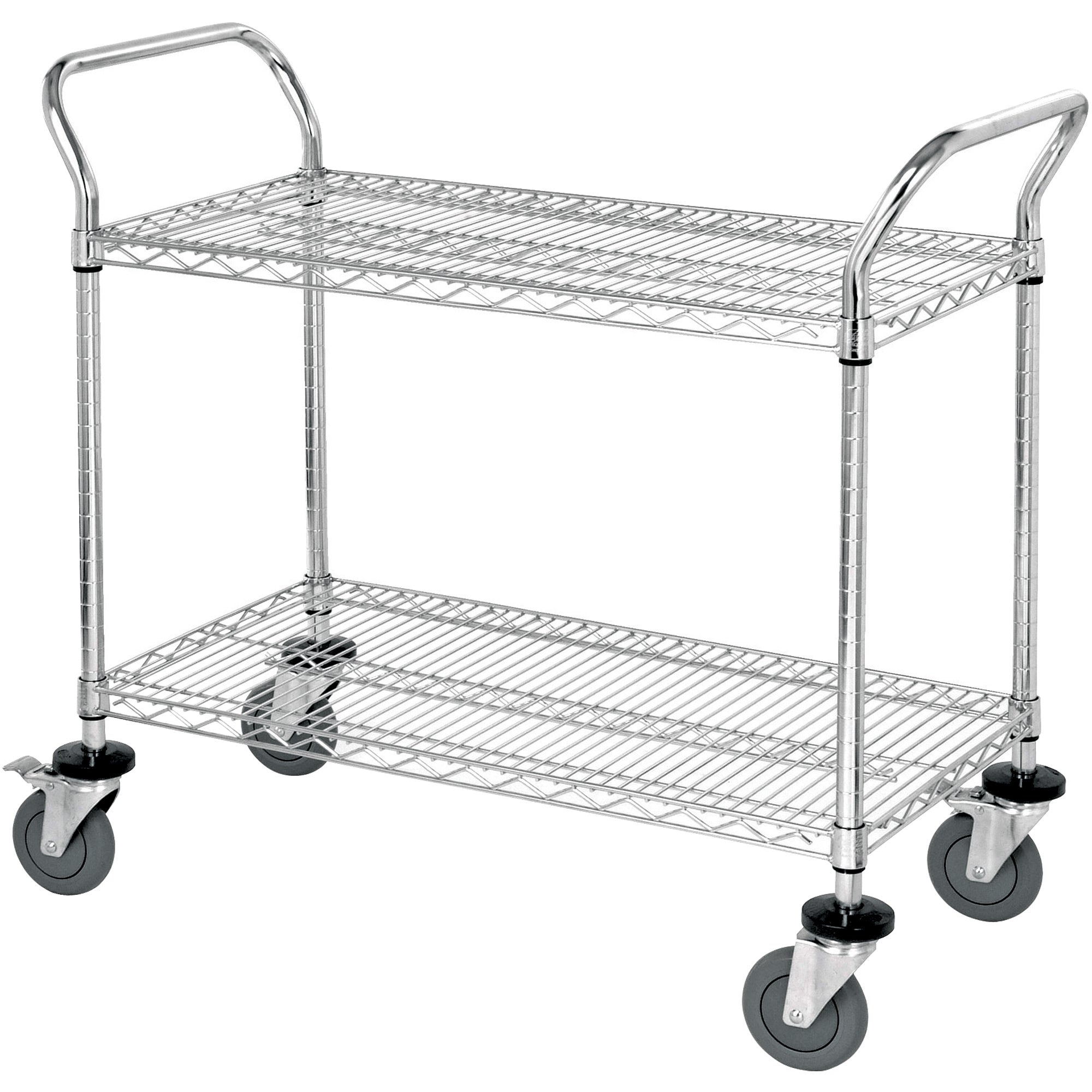 36 x 24 x 38" - 2 Shelf Heavy-Duty Wire Cart (WSC3624382) Each