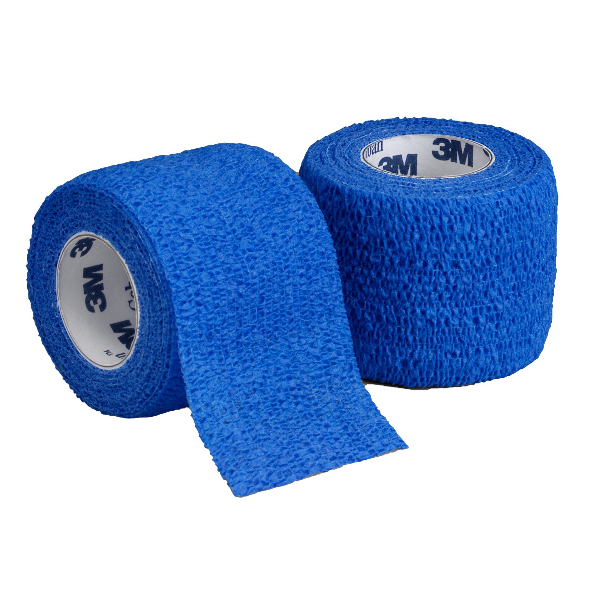 3M Coban Cohesive Bandage 3 Inch X 5 Yard Self-Adherent Closure Blue NonSterile Standard Compression (176489_BX) 24/BX
