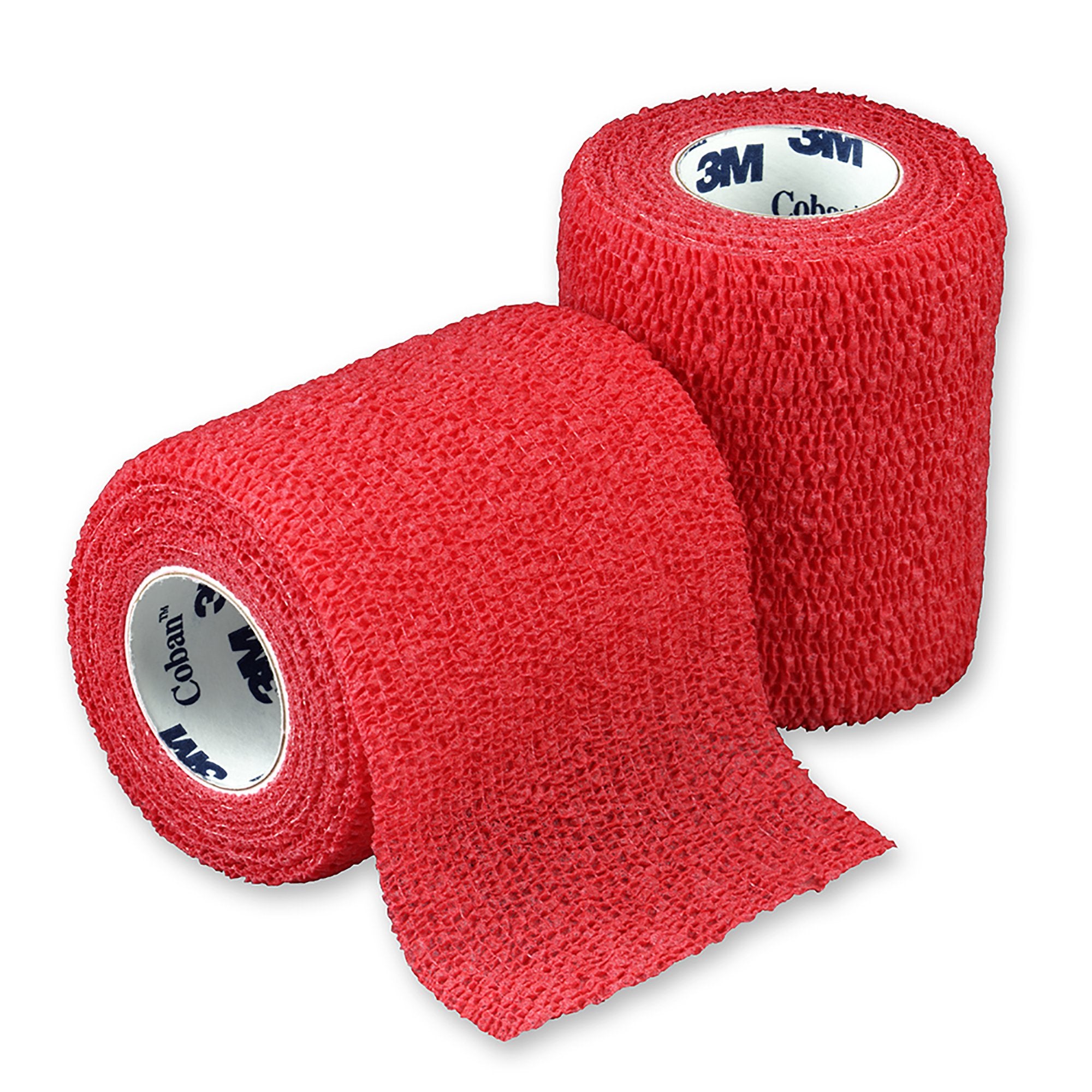 3M Coban Cohesive Bandage 3 Inch X 5 Yard Self-Adherent Closure Red NonSterile Standard Compression (176491_EA) 1/EA
