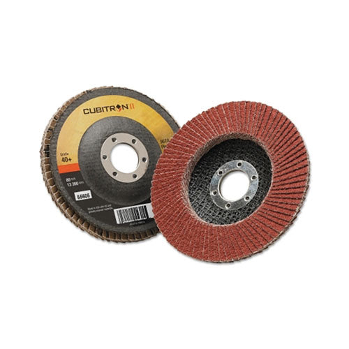 3M Cubitron II Flap Disc 967A, 4-1/2 in dia, 40 Grit, 7/8 in Arbor, 13,300 RPM, Type 27 (405-051141-55605) 10 DC / CA