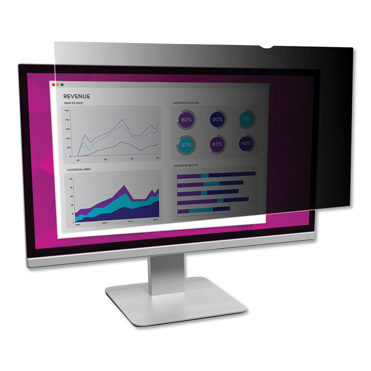 3M High Clarity Privacy Filter for 22" Widescreen Flat Panel Monitor, 16:10 Aspect Ratio (MMMHC220W1B) Each
