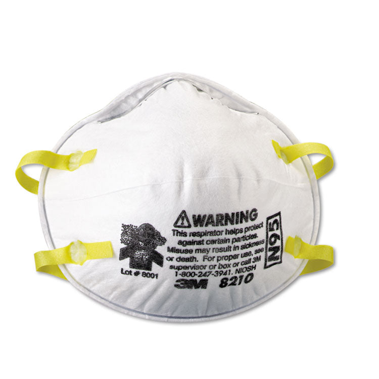 3M Lightweight Particulate Respirator 8210, N95, Standard Size, 20/Box (MMM8210) Box of 20