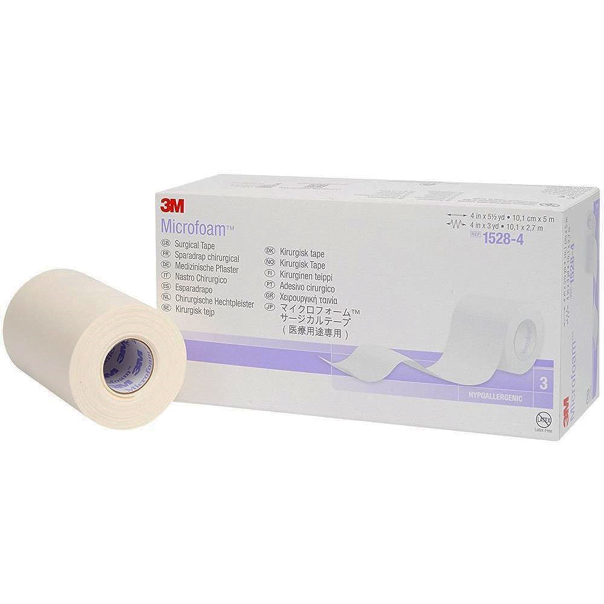3M Microfoam Medical Tape White 4 Inch X 5-1/2 Yard Elastic / Foam NonSterile (5960_BX) 3/BX
