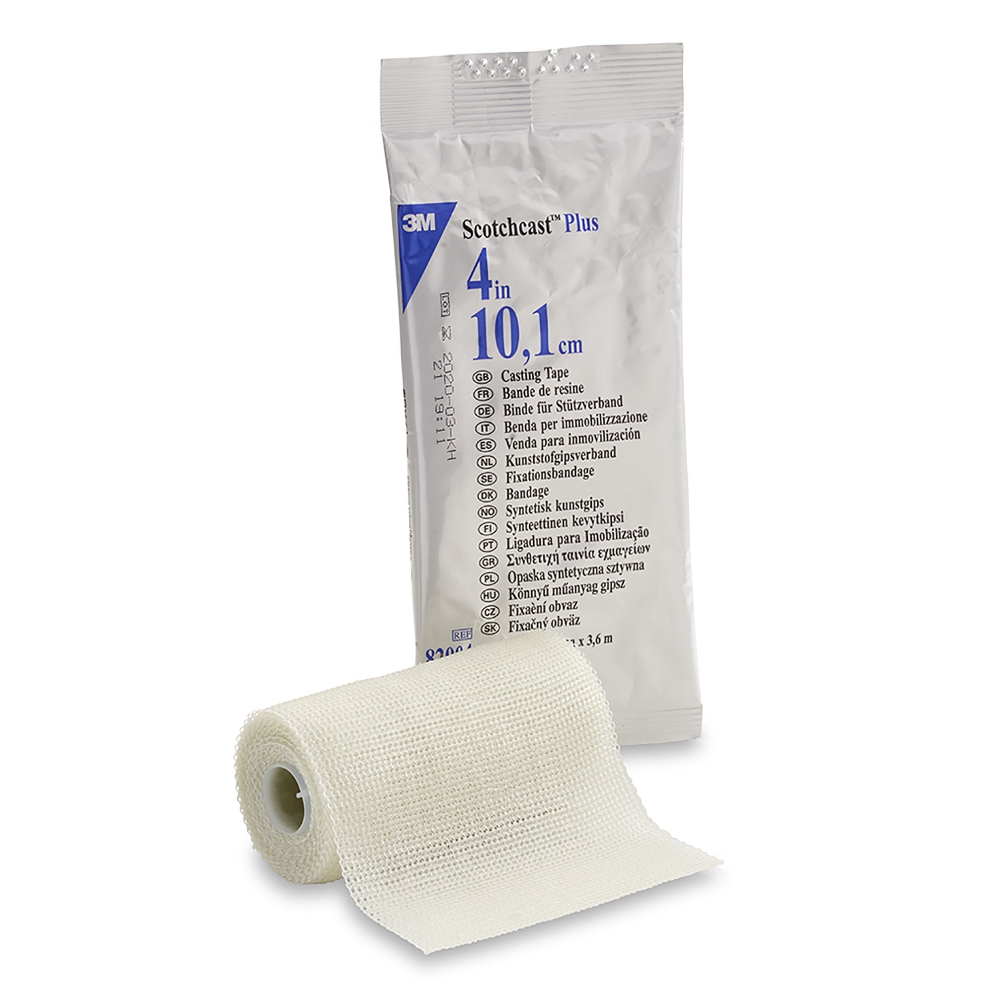 3M Scotchcast Plus Cast Tape 4 Inch X 12 Foot Fiberglass / Resin White (979844_BX) 10/BX