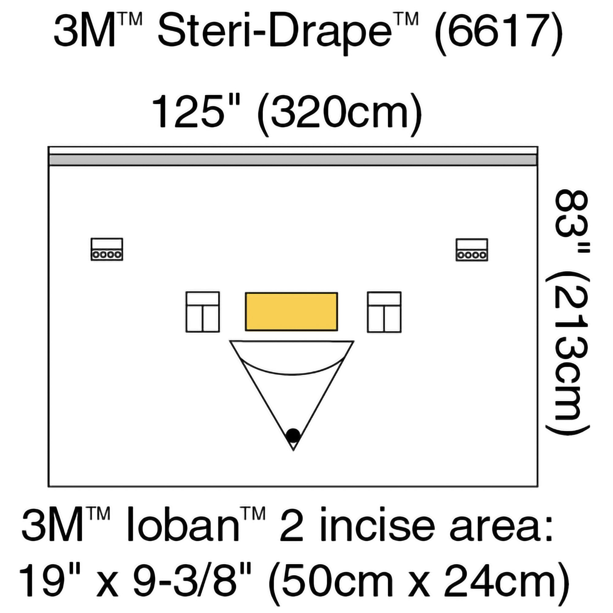 3M Steri-Drape Orthopedic Drape Isolation Drape with Incise and Pouch 125 W X 83 L Inch Sterile (122622_CS) 20/CS