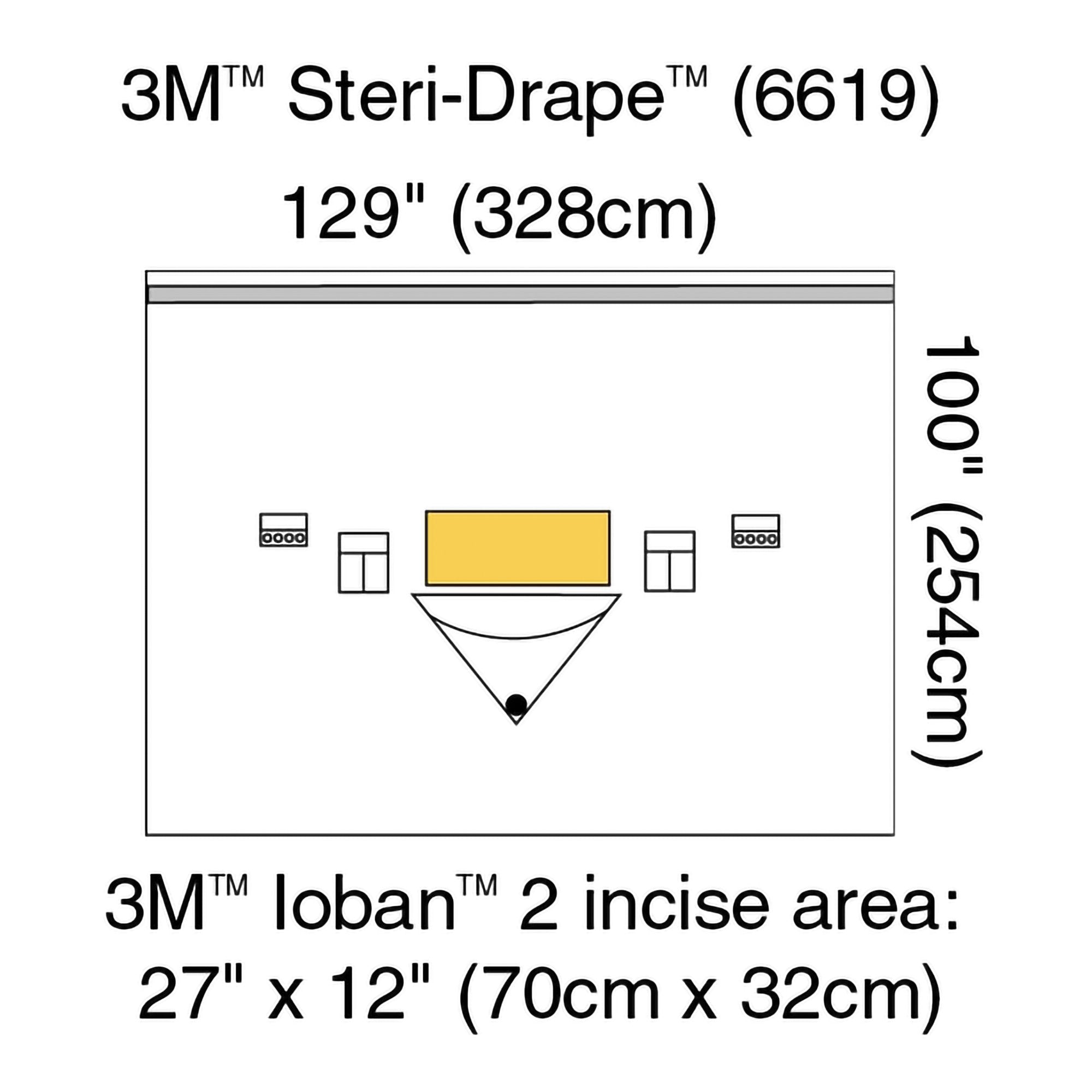 3M Steri-Drape Orthopedic Drape Large Isolation Drape with Incise and Pouch 129 W X 100 L Inch Sterile (185815_CS) 5/CS