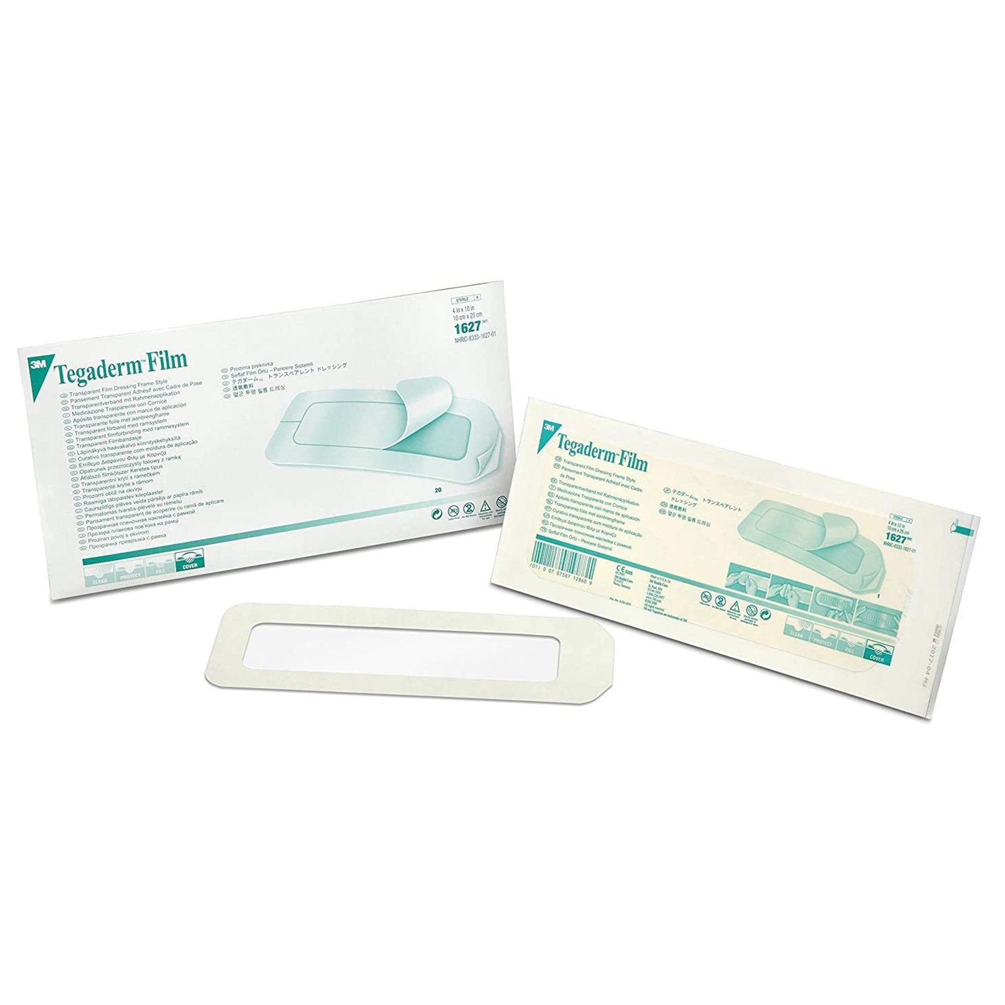 3M Tegaderm Transparent Film Dressing 4 X 10 Inch Frame Style Delivery Rectangle Sterile (124293_BX) 20/BX