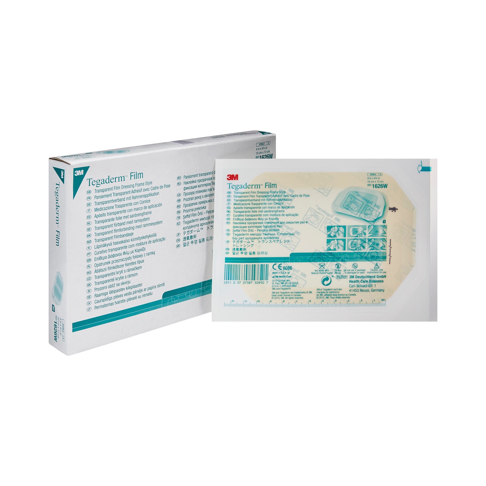 3M Tegaderm Transparent Film Dressing 4 X 4-3/4 Inch Frame Style Delivery Rectangle Sterile (121652_BX) 50/BX