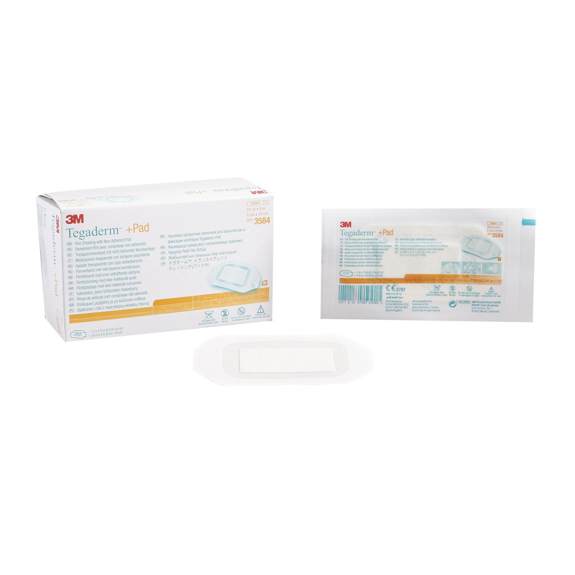 3M Tegaderm Transparent Film Dressing with Pad 2-3/8 X 4 Inch Frame Style Delivery Rectangle Sterile (311917_EA) 1/EA