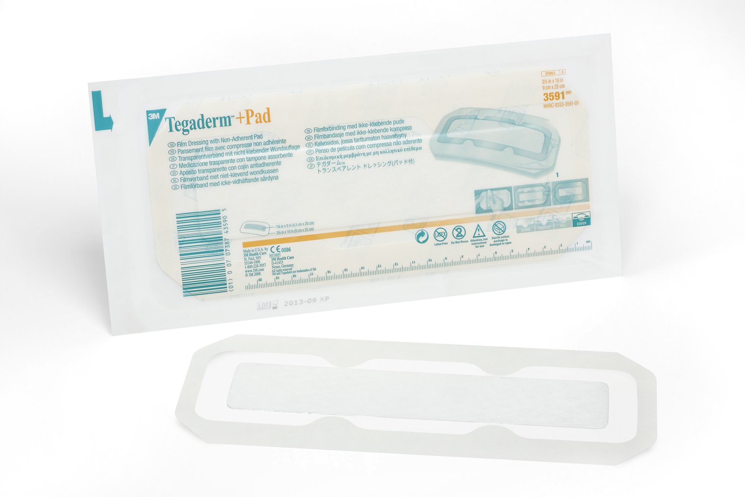 3M Tegaderm   Transparent Film Dressing with Pad 3-1/2 X 10 Inch Frame Style Delivery Rectangle Sterile (324100_EA) 1/EA